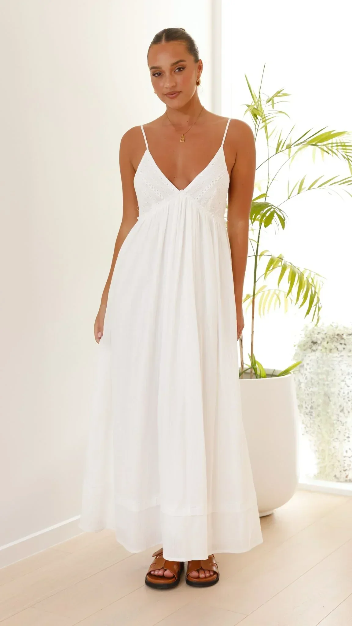 Elouise Maxi Dress - White - luluinthesky