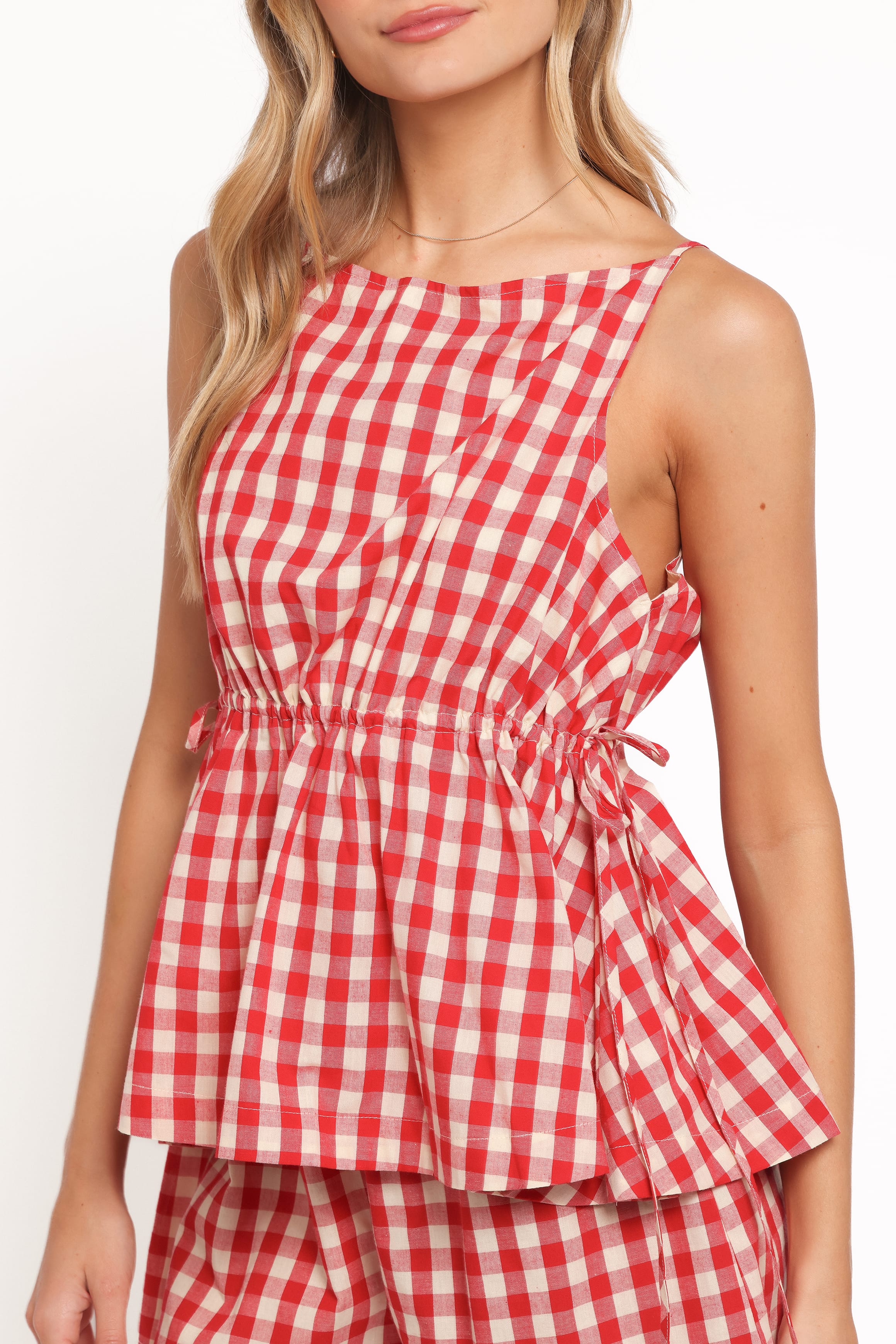 Rory Top - Red Gingham