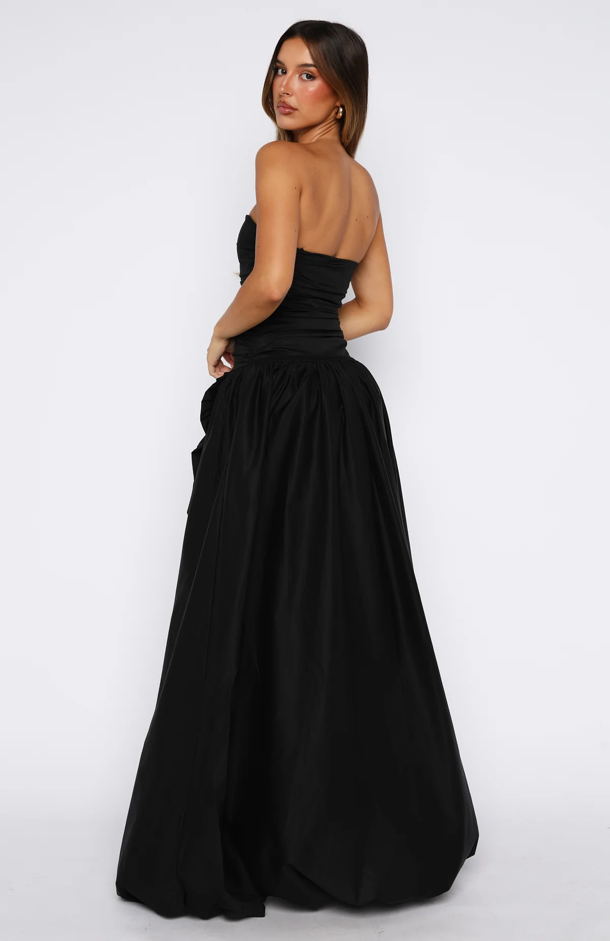 Keep My Promise Strapless Maxi Dress Black