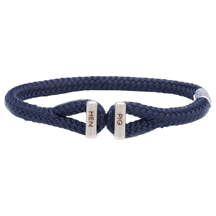 Pig & Hen Rope Bracelets Icy Ike Granatowy | Srebrny