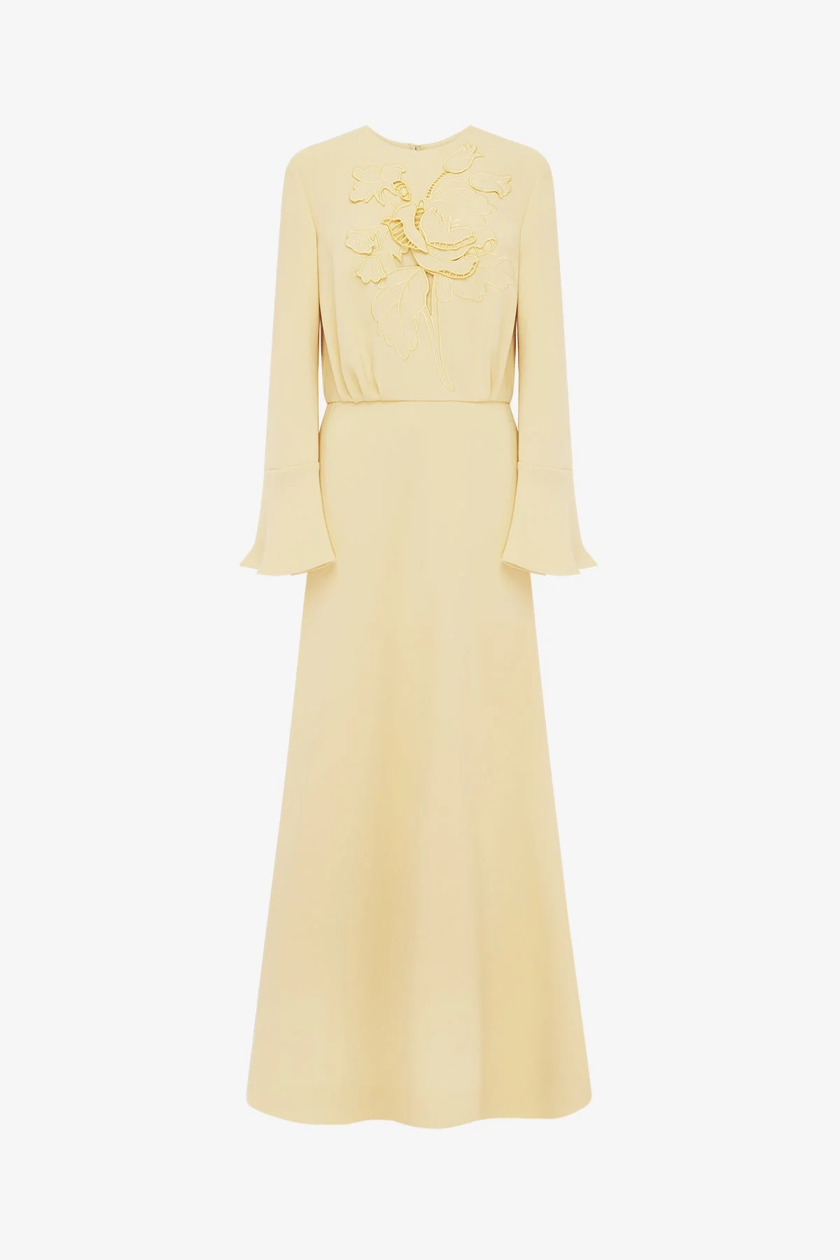 Kinsley Appliqué Maxi Dress - Dusty Yellow