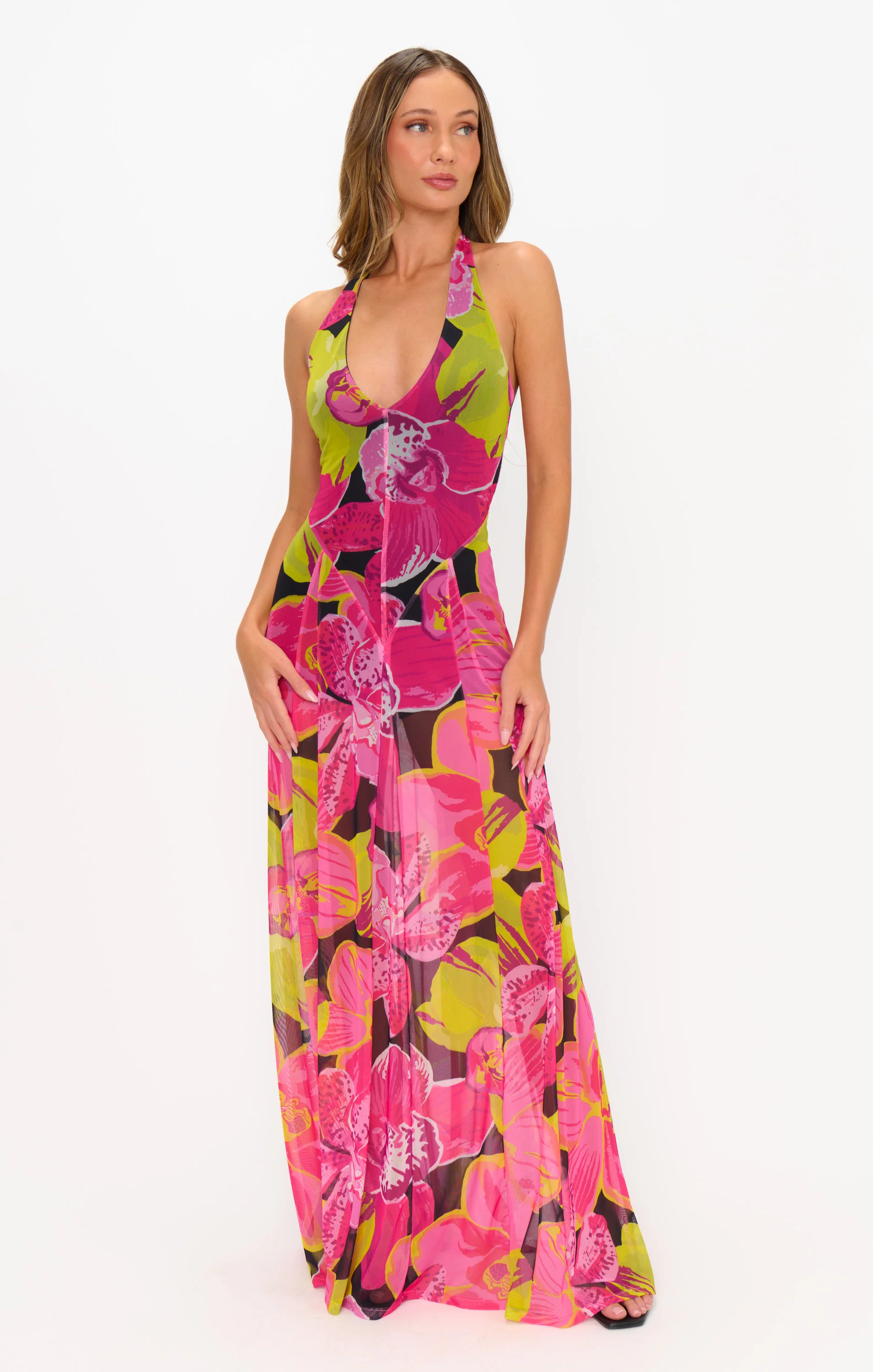Katia Maxi Dress ~ Tropic Nights Mesh