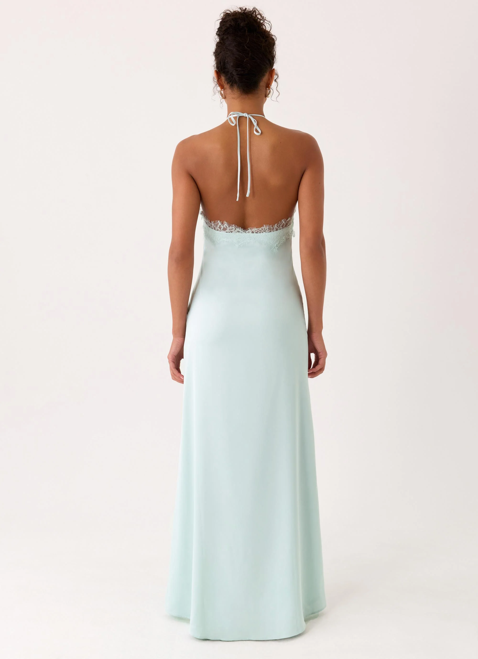 Samaria Halter Maxi Dress - Aqua - luluinthesky
