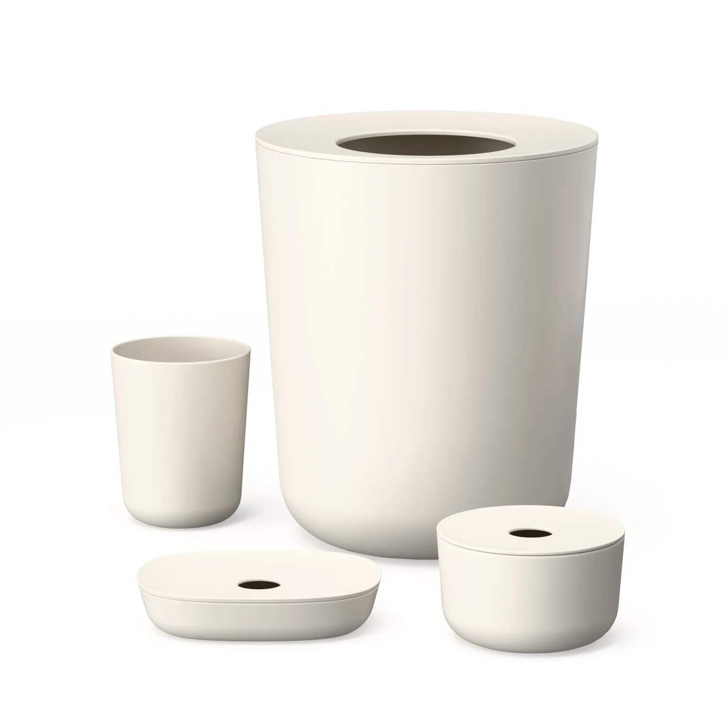 Vogeelle 4-Piece Bathroom Set - Off White