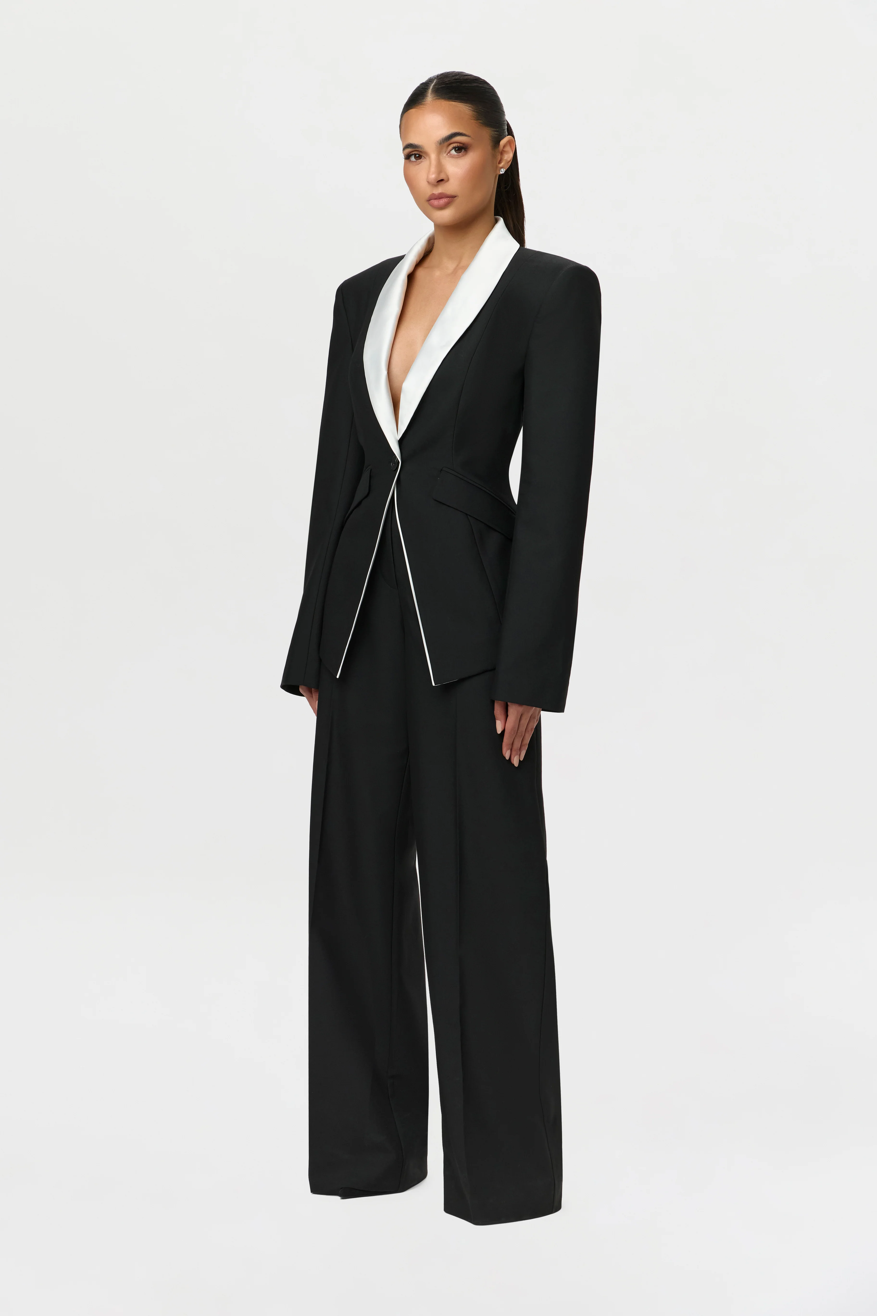Suiting Seam Wide-Leg Pants