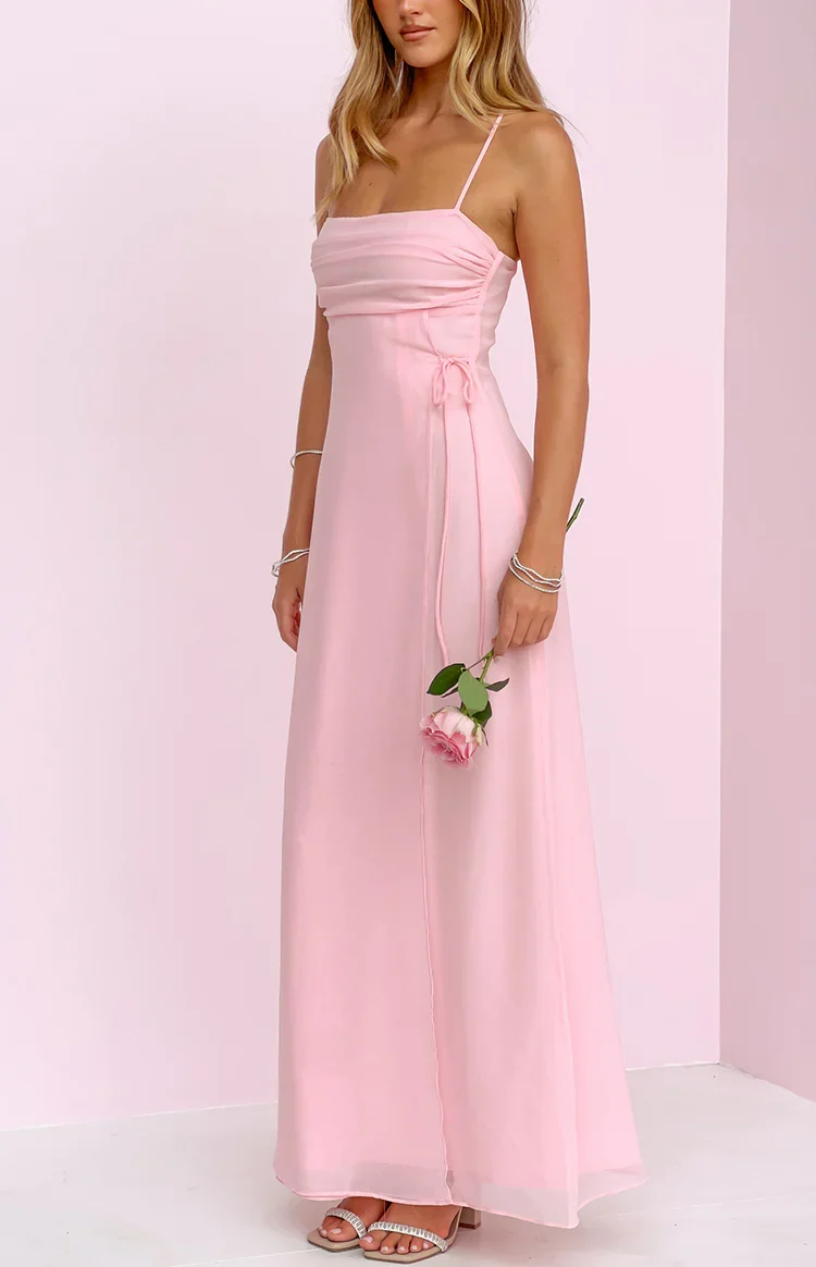 Flossie Pink Sleeveless Maxi Dress