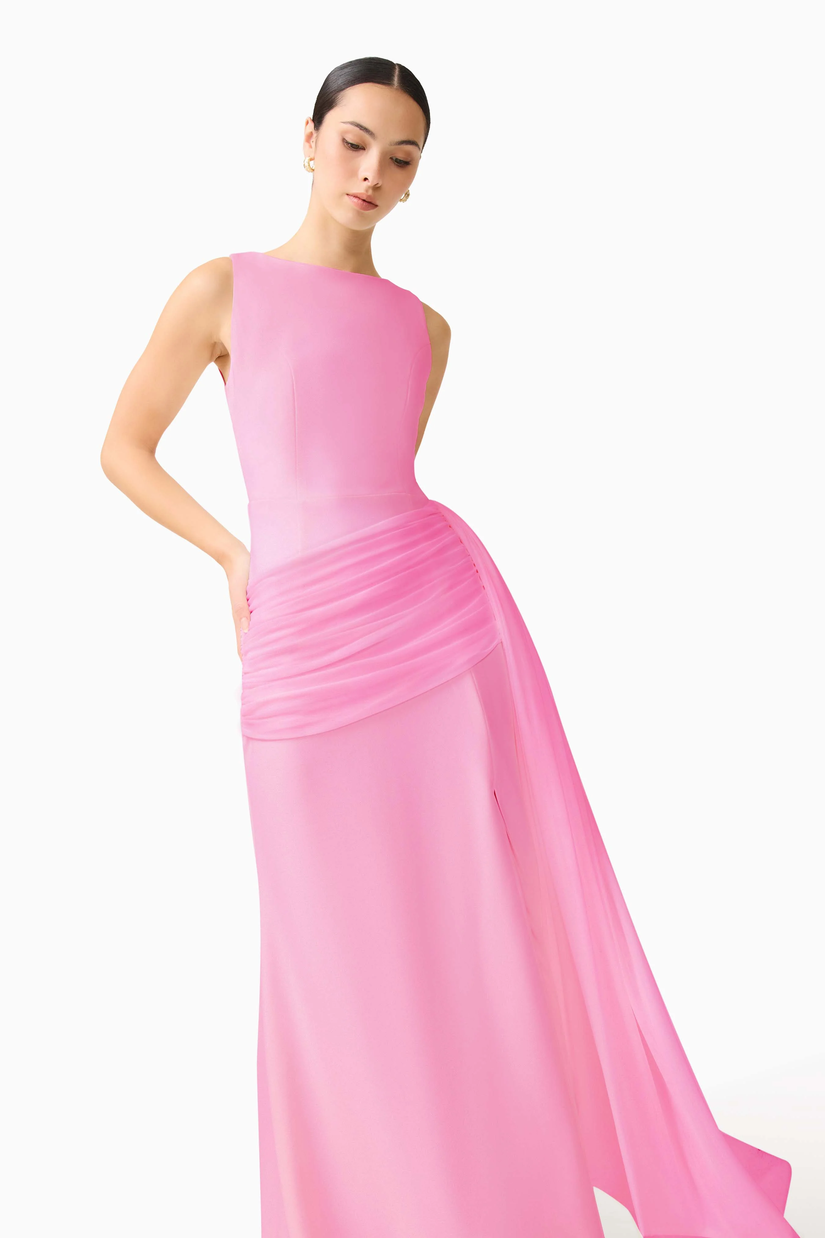 Amelina Sash Gown in Pink
