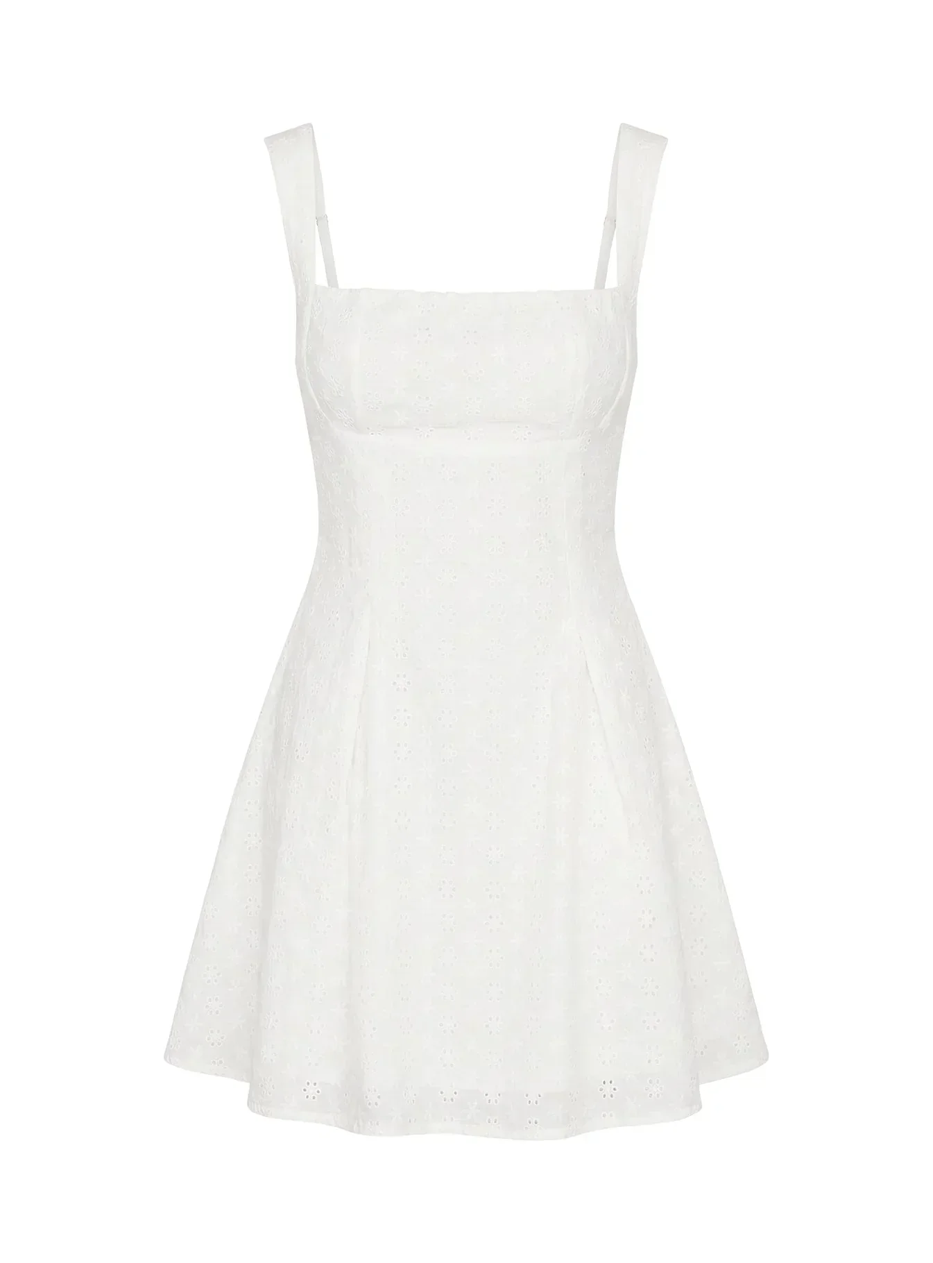 Xanthus Embroidered Mini Dress White