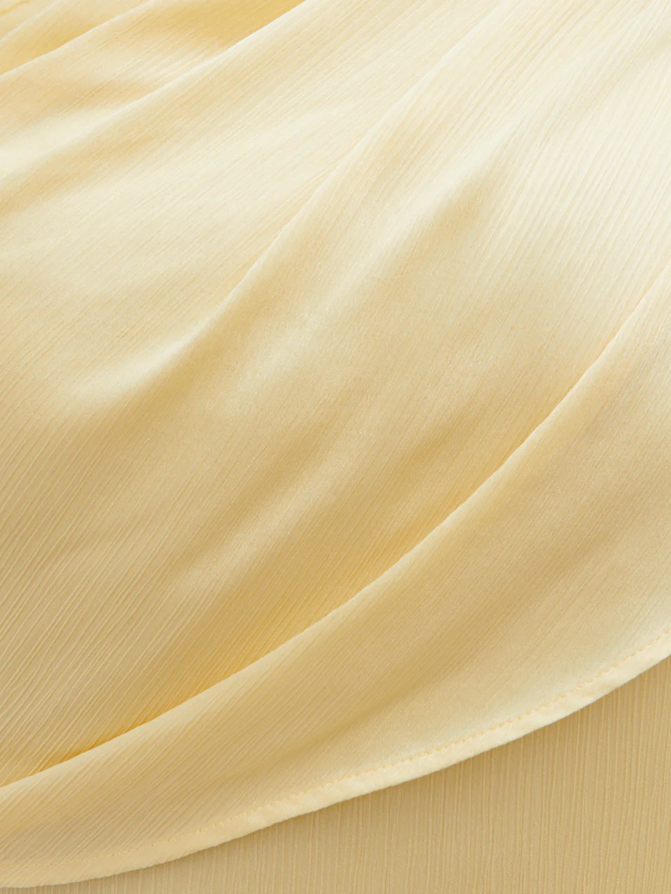 Neomie One Shoulder Tie Chiffon Maxi Dress Curve - Lemon