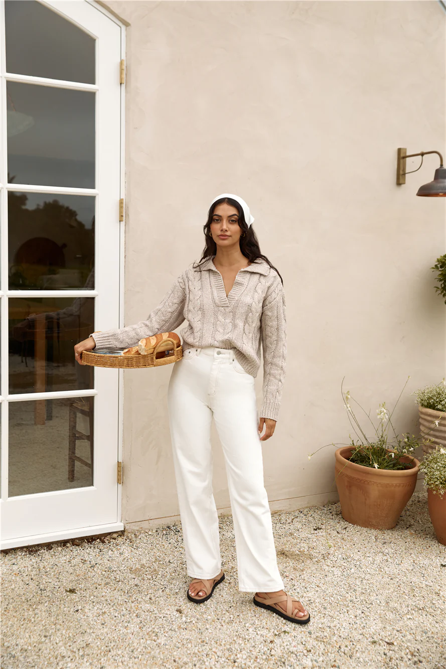 LEE High Baggy Jean Organic White