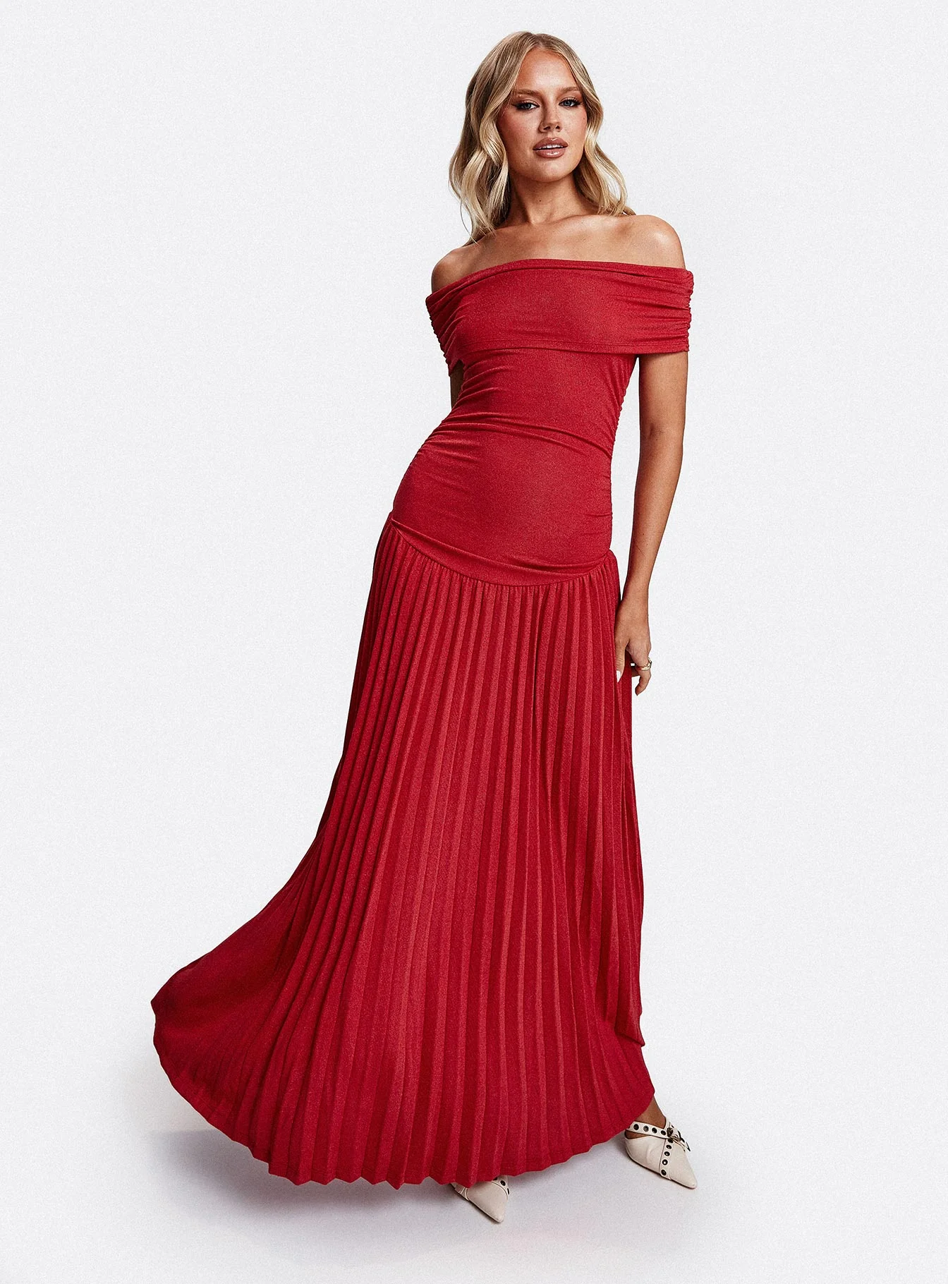Field Of Dreams Maxi Dress Crimson