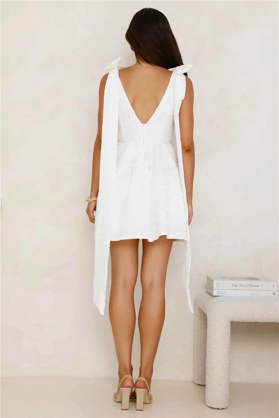 Azaria Mini Dress White - luluinthesky