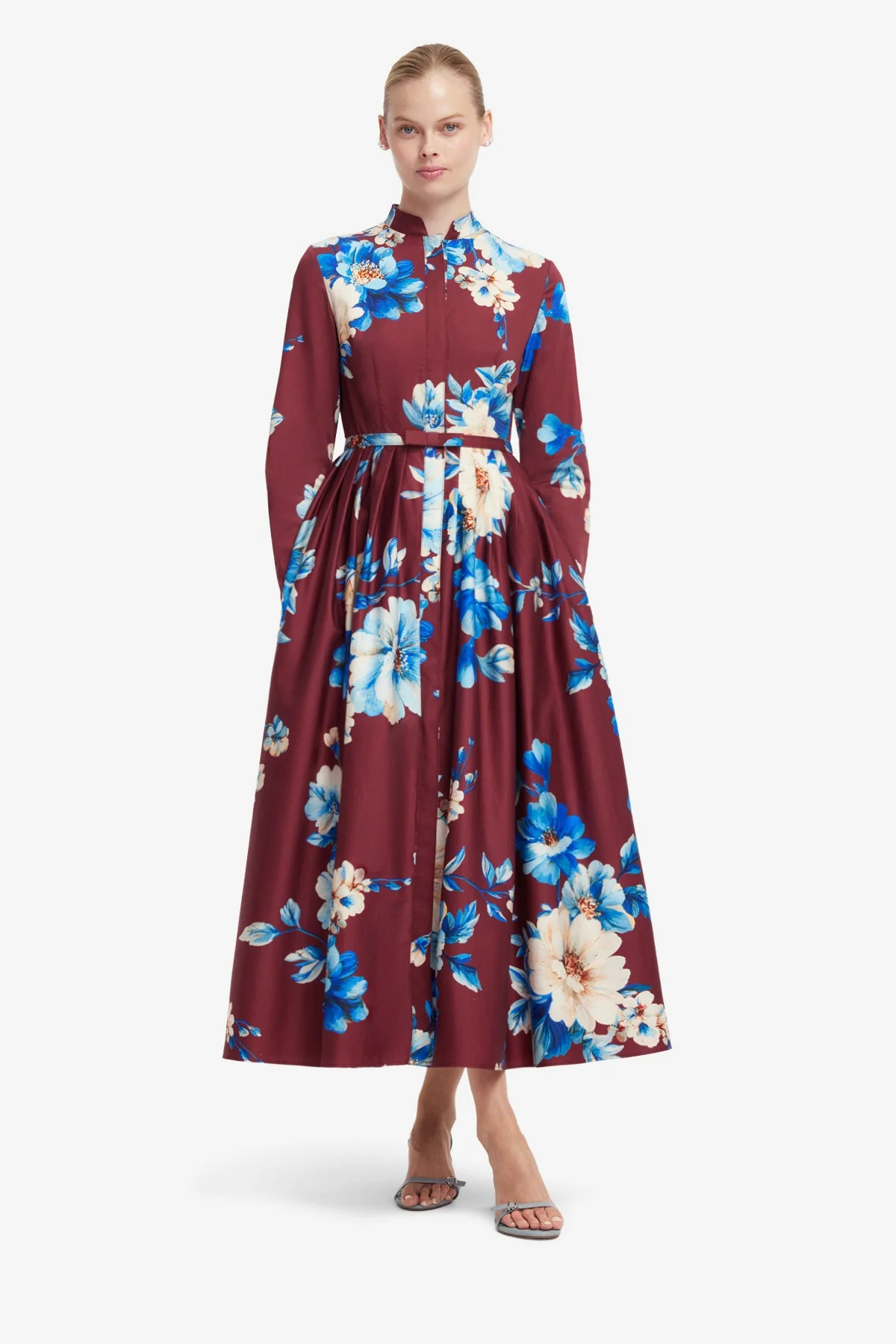 Zara Shirt Midi Dress - Cosmos Print