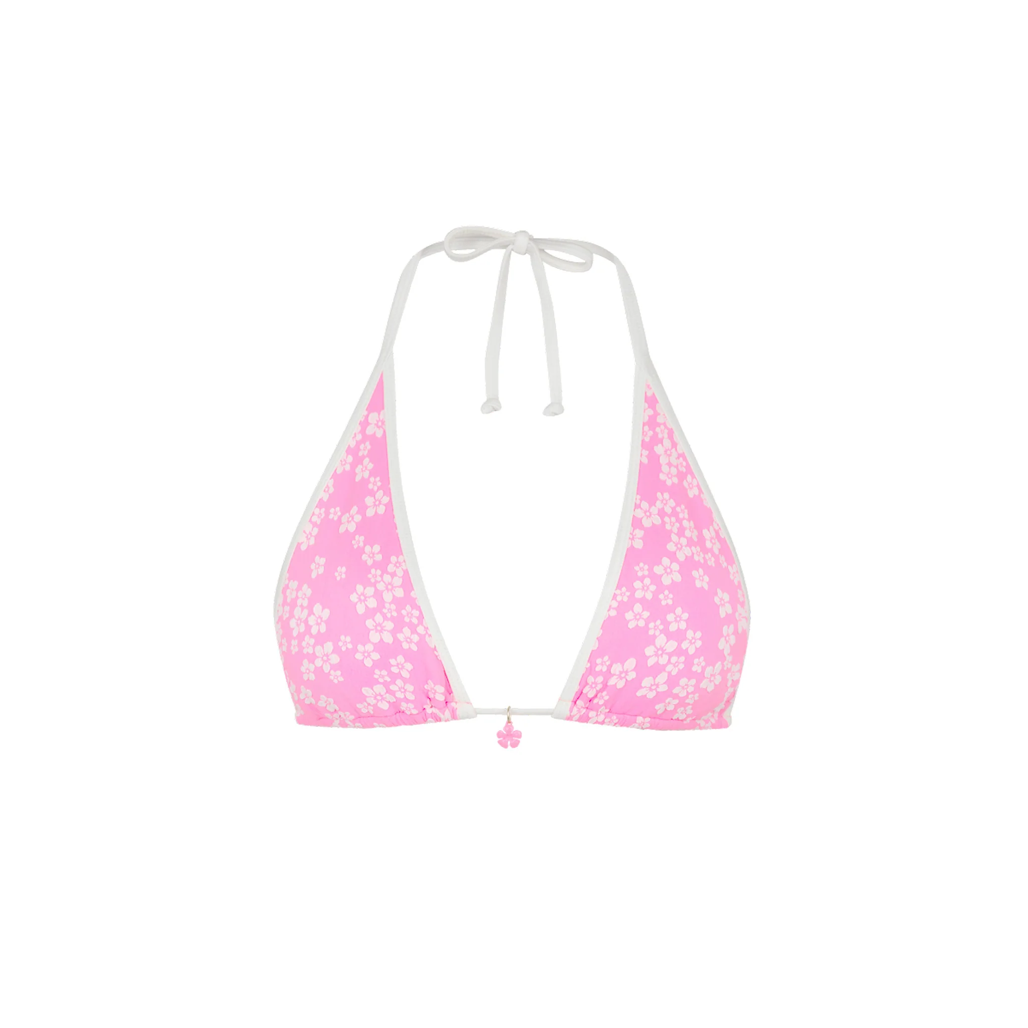 Bind Triangle Halter Bikini Top - Sugar Sprinkle