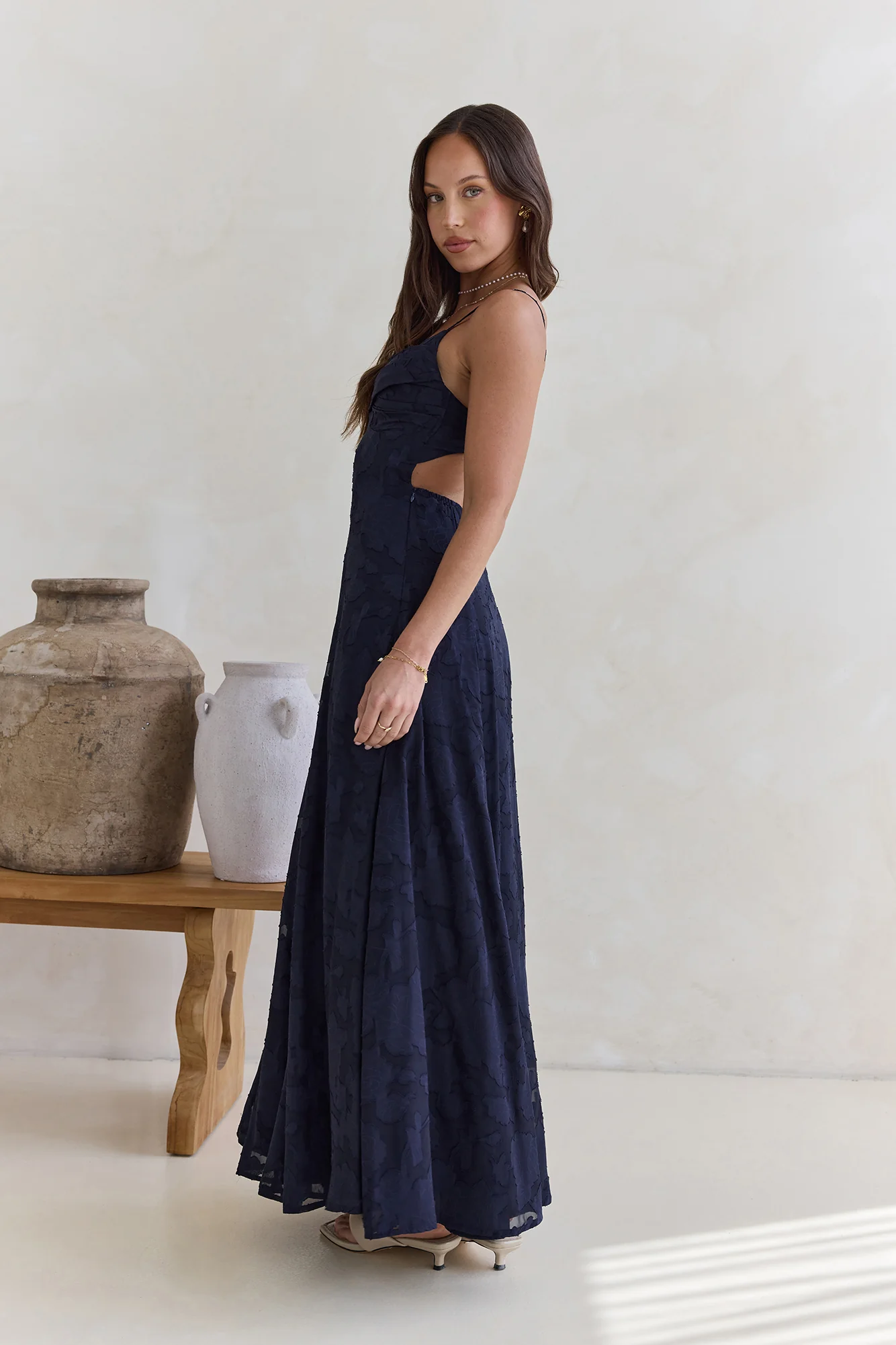 Lost In The Skies Maxi Dress Navy - luluinthesky