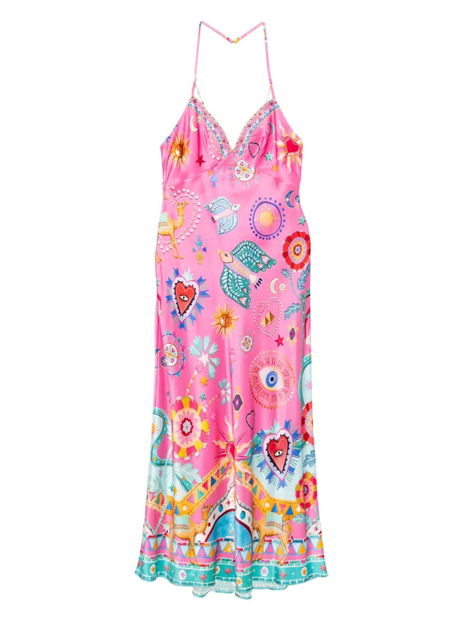 Psychedelic Bloom Printed Maxi Dress