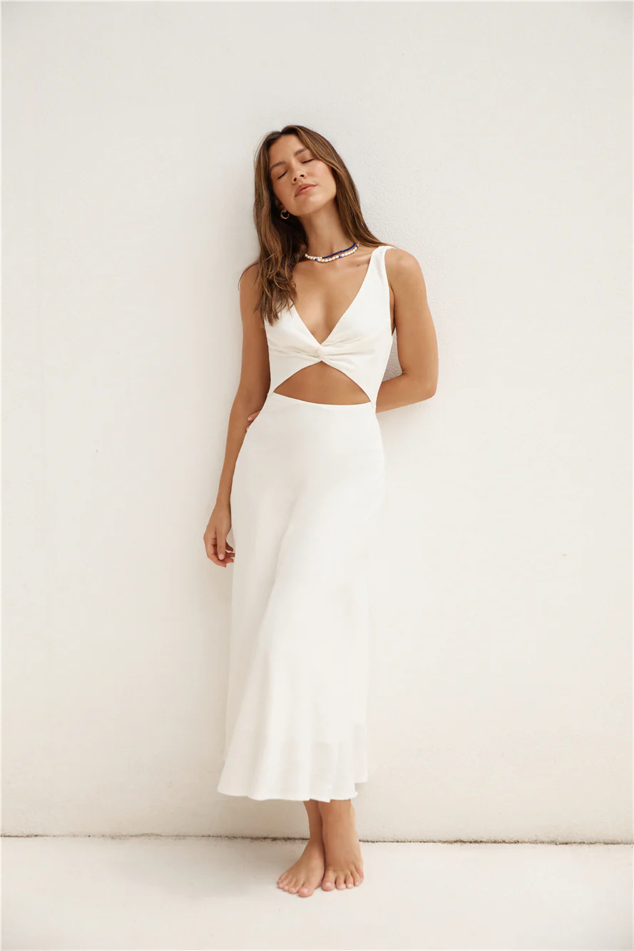 Soft Silhouette Maxi Dress White - luluinthesky