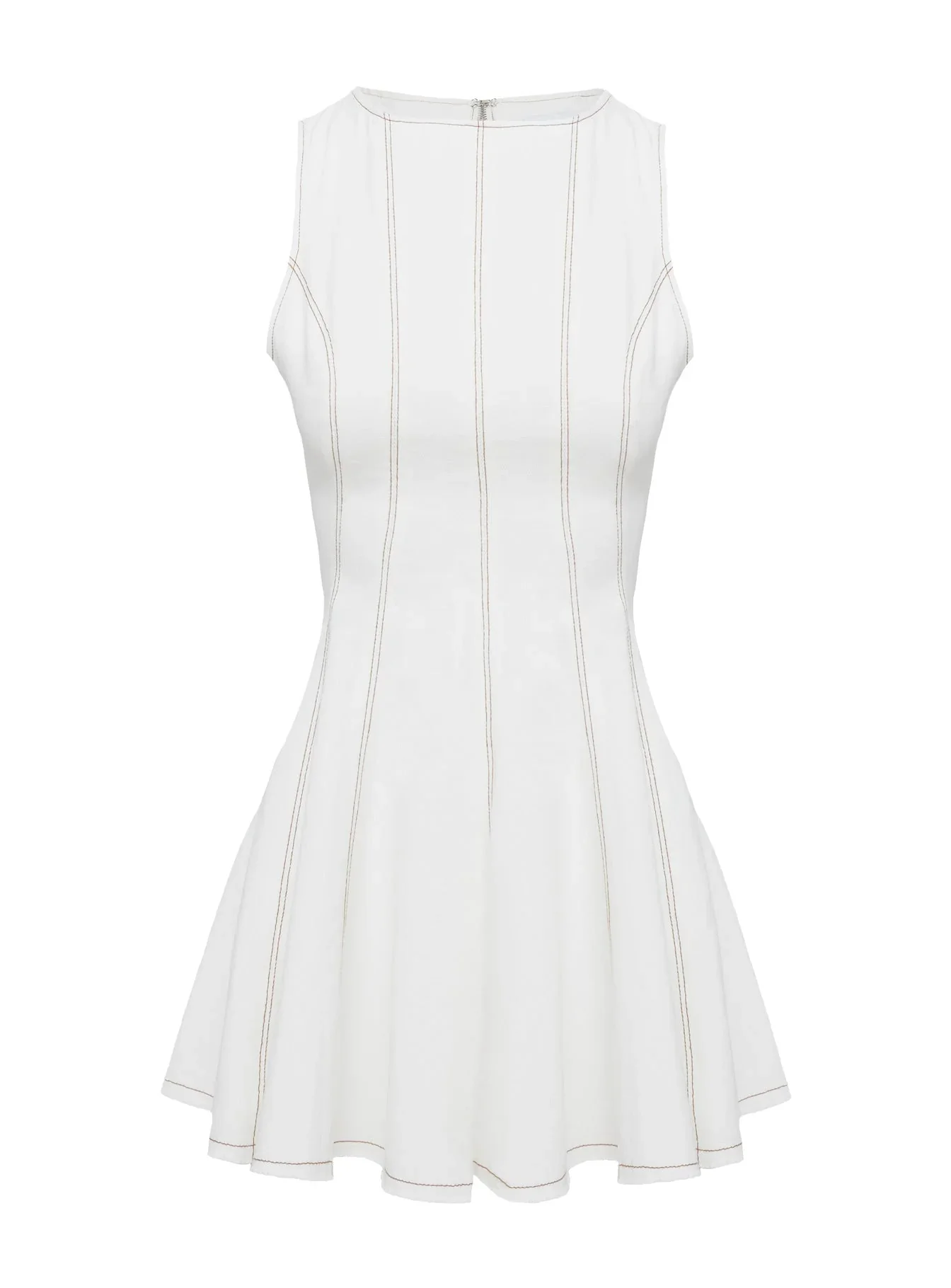 Composure Pleat Mini Dress White - luluinthesky