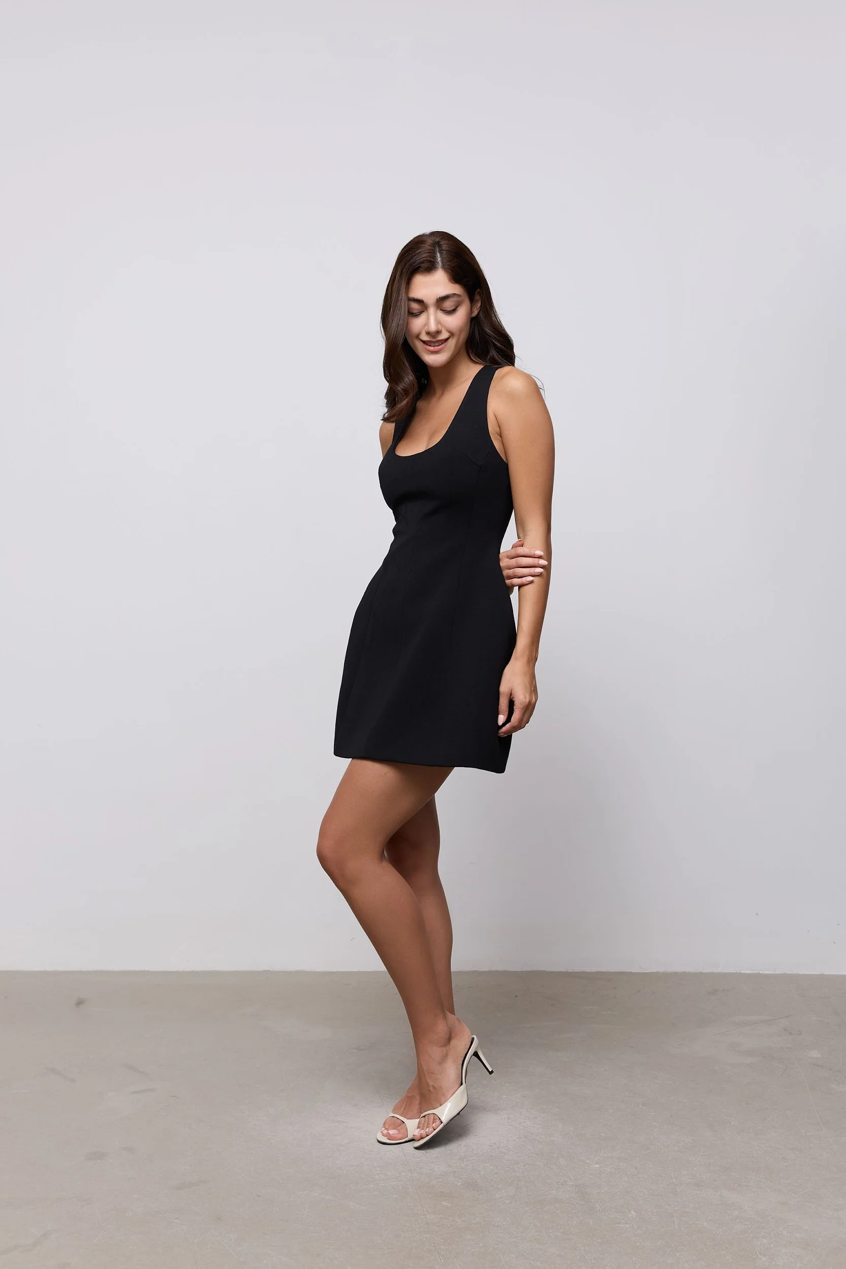 Cotton Mix Volume Mini Dress