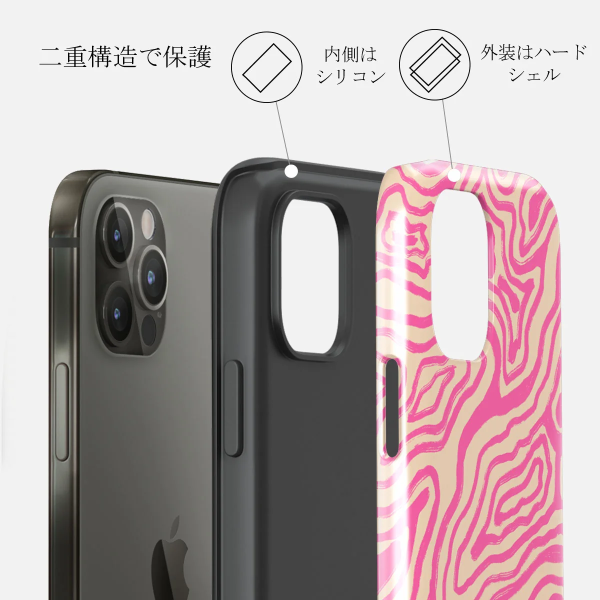 Pink Shores - iPhone 12 Pro ケース