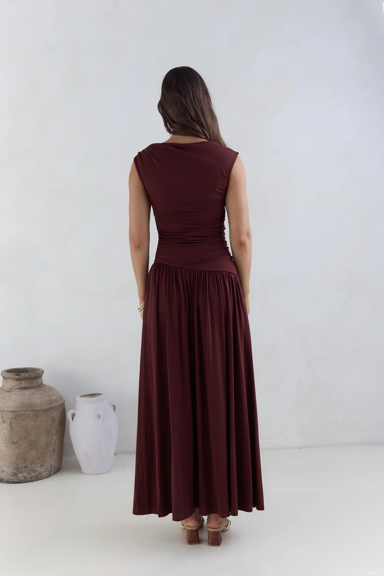 Soluna Maxi Dress Brown - luluinthesky