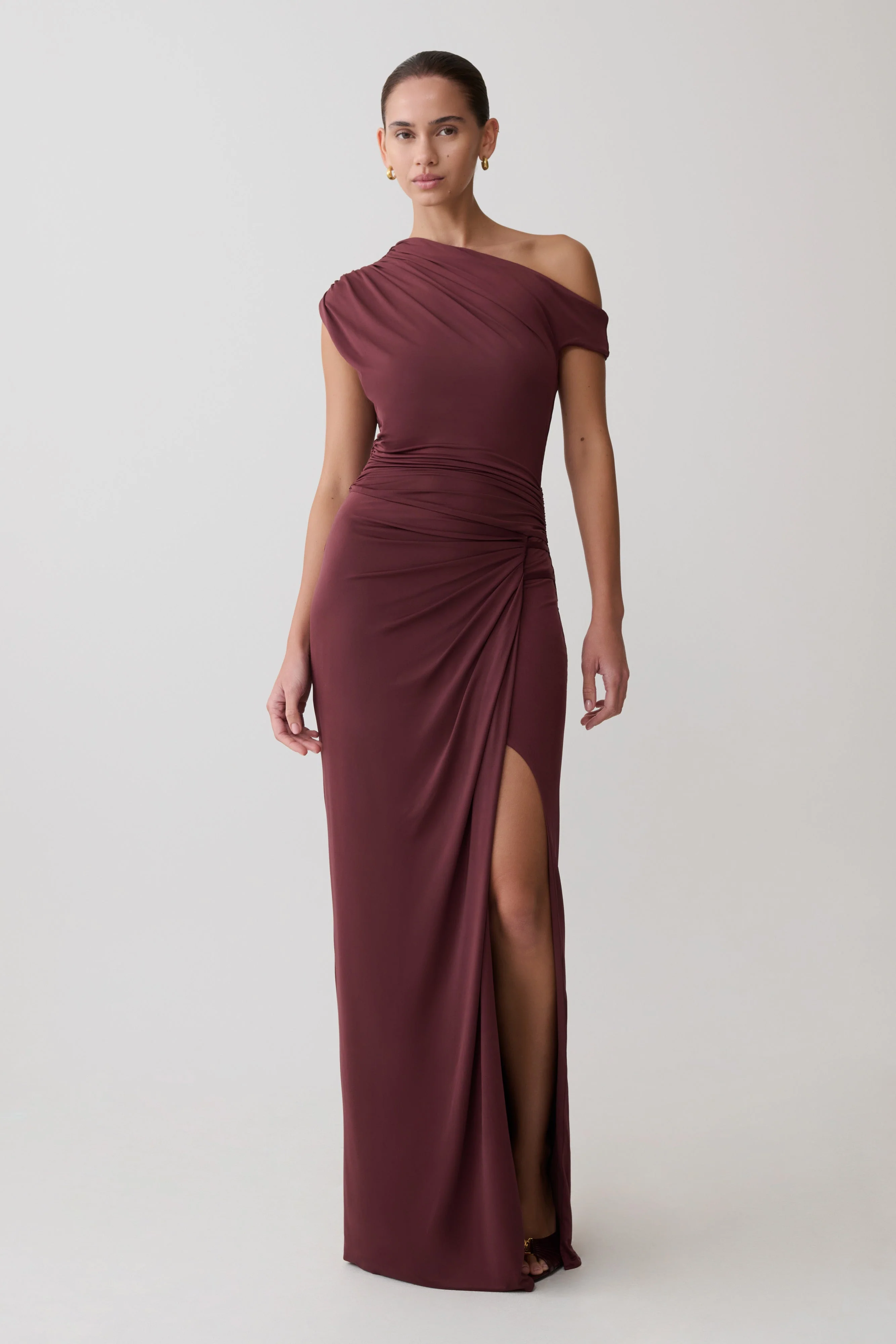 Alyn-Off-Shoulder-Draped-Maxi-Dress-Dark-Plum