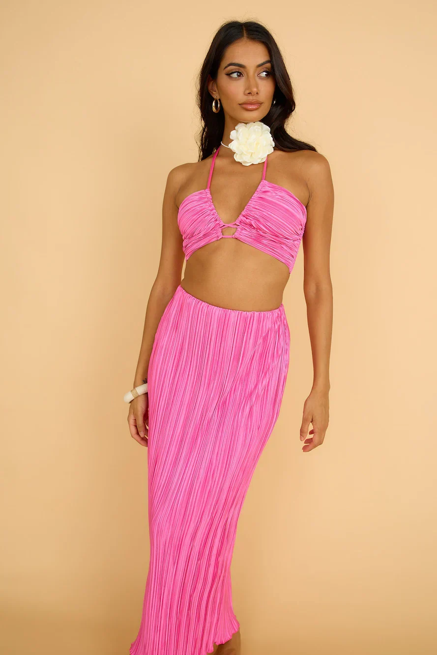Surrender Yourself Maxi Skirt Pink