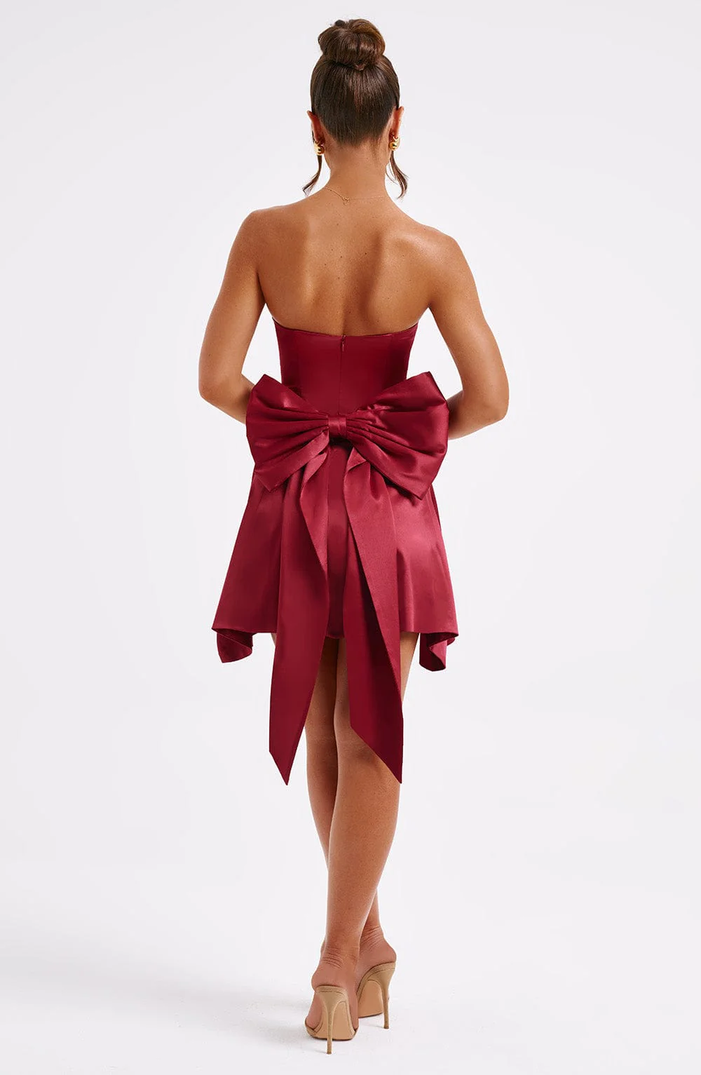 Freja Mini Dress - Burgundy