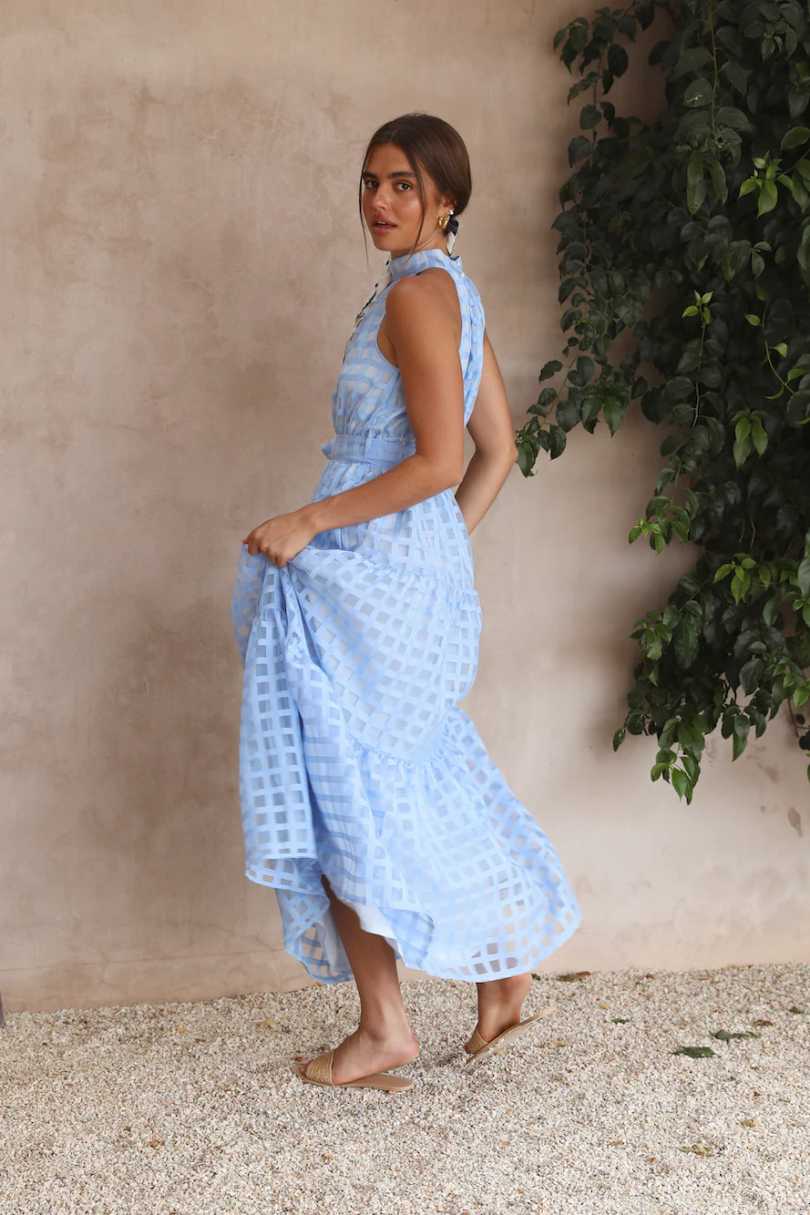 Kiss Me Maxi Dress Blue
