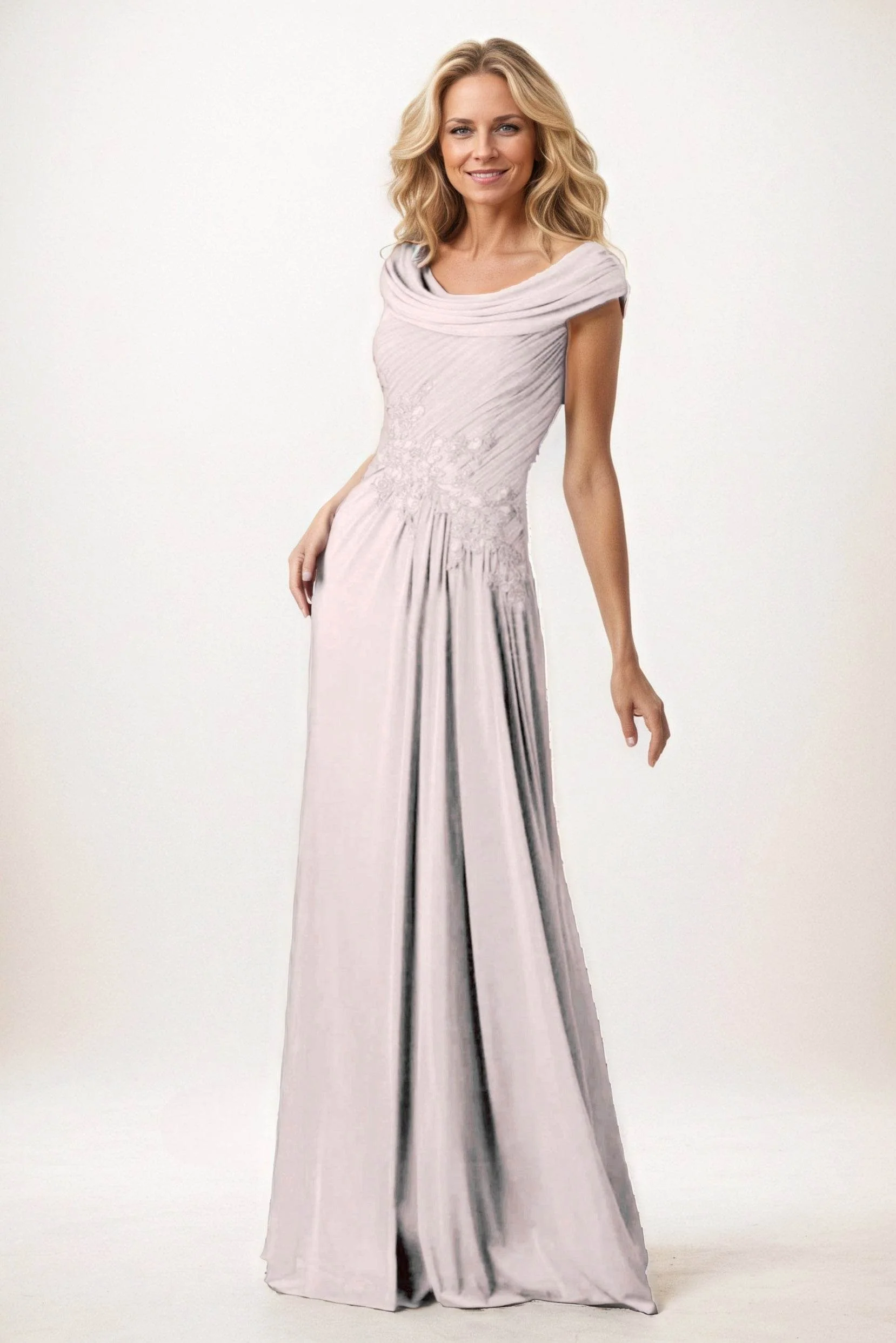 A-Line Maxi Chiffon Mother of the Bride Dresses CM0390