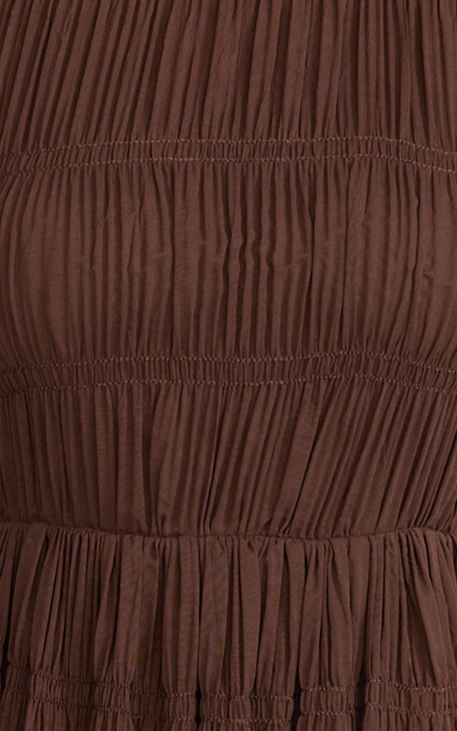 Paloma Maxi Dress - Ruched Shift Dress in Chocolate