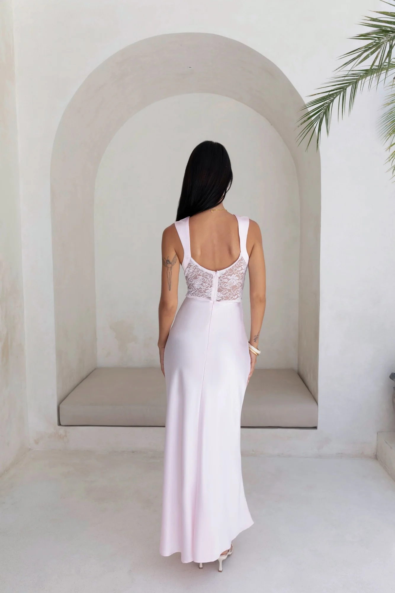 Milos Nights Midi Dress Pink - luluinthesky