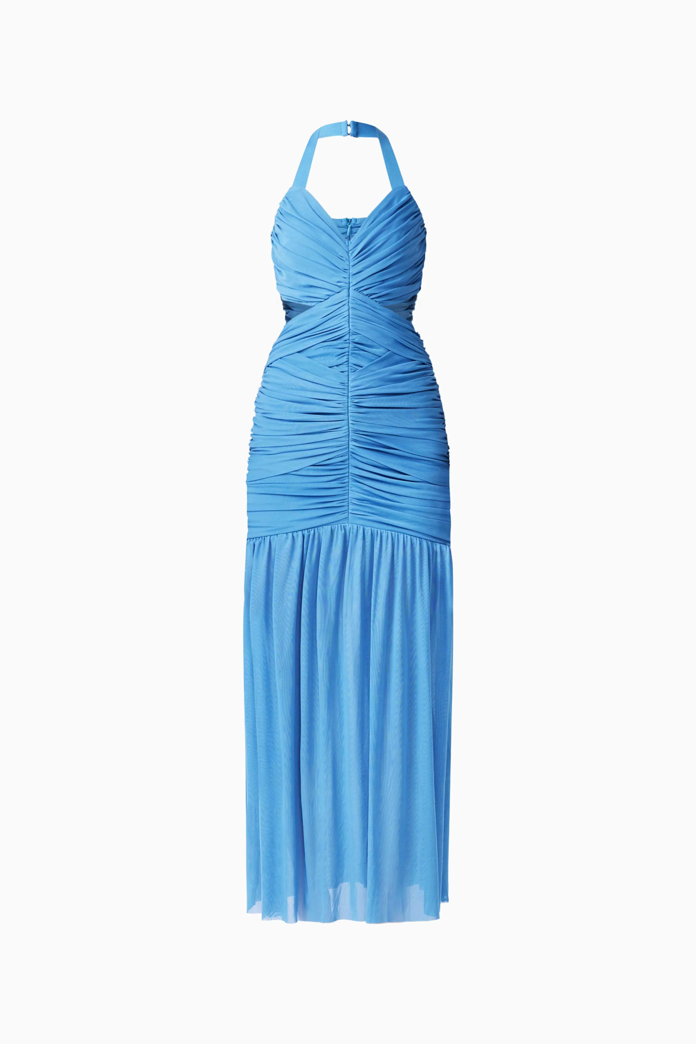 Elena Halter Gown in Blue