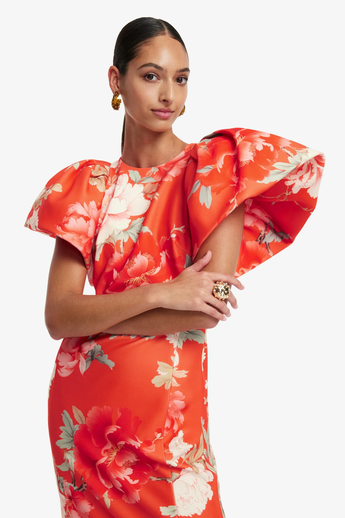 Lucinda Maxi Dress - Saffron Peony Print