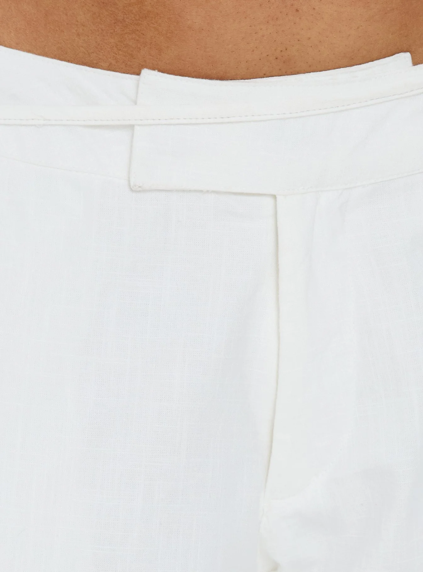 Mylana Straight Leg Tie Pants White