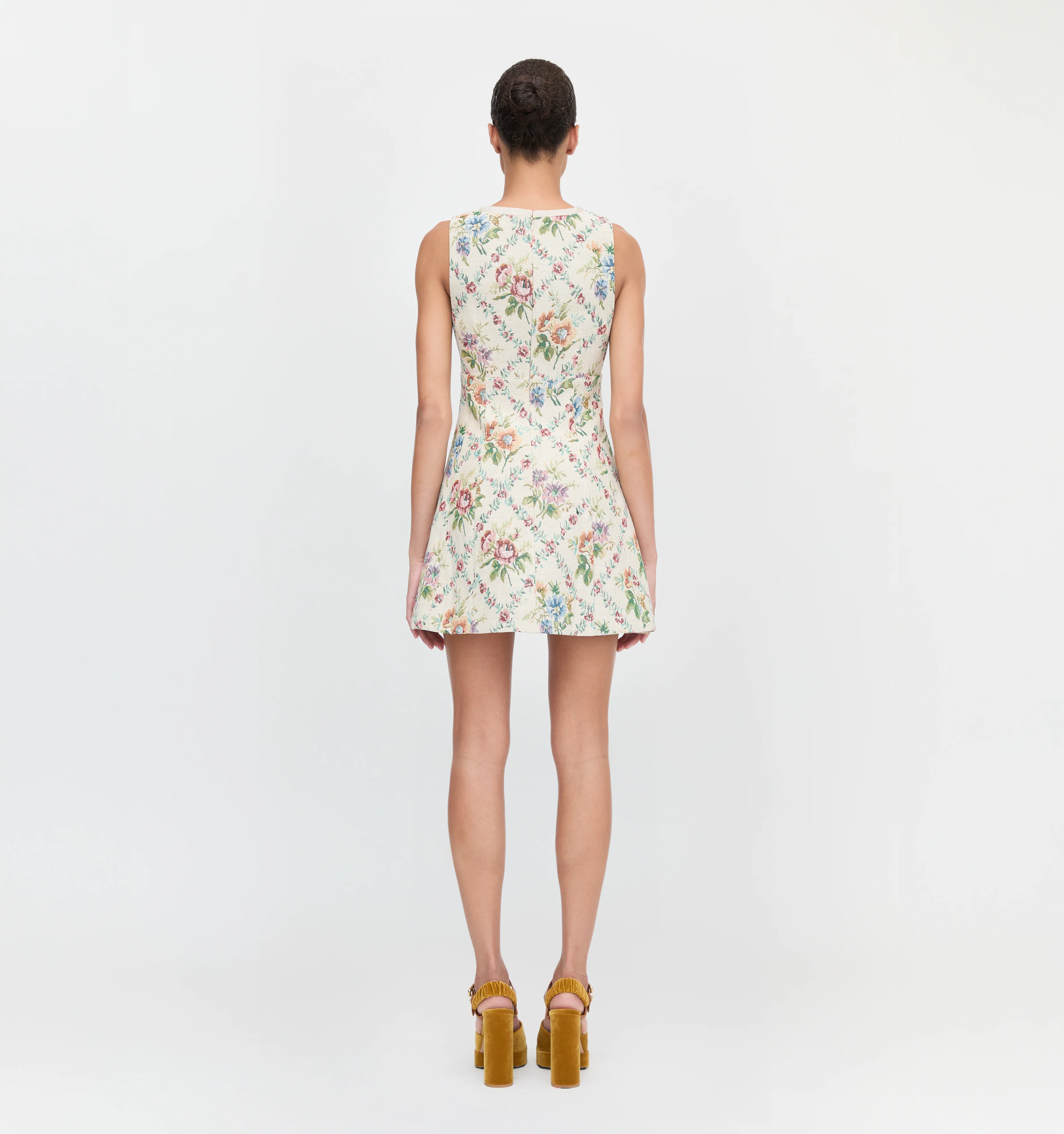 The Daria Dress - Tapestry Trellis Brocade