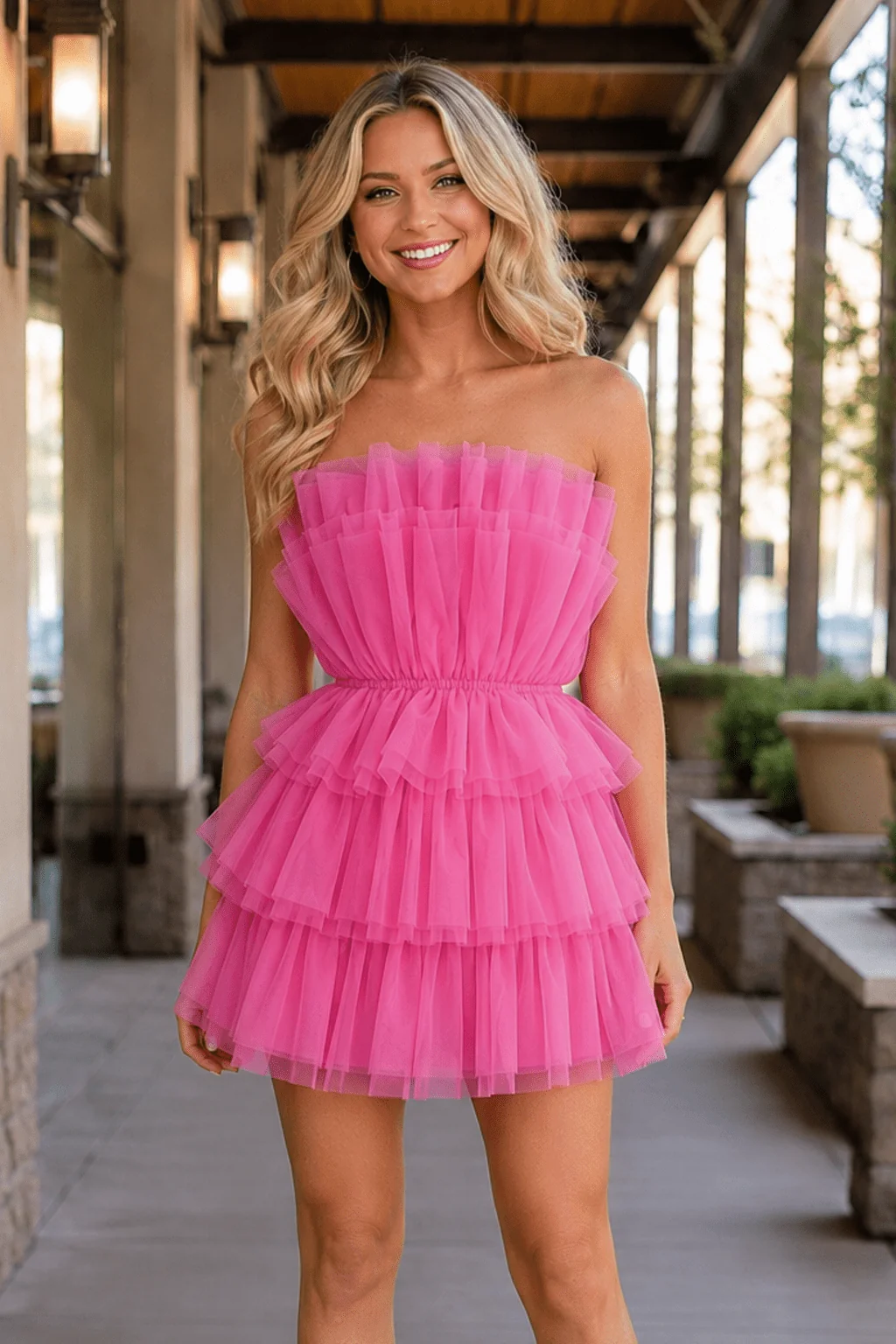 A Line Strapless Short Homecoming Dress