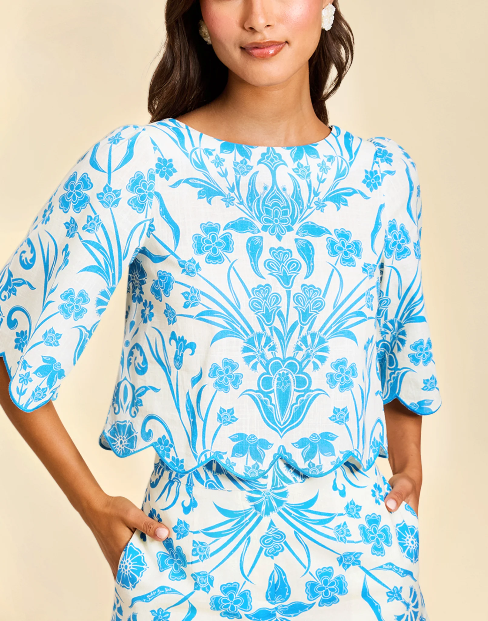 Charlize Scallop Top