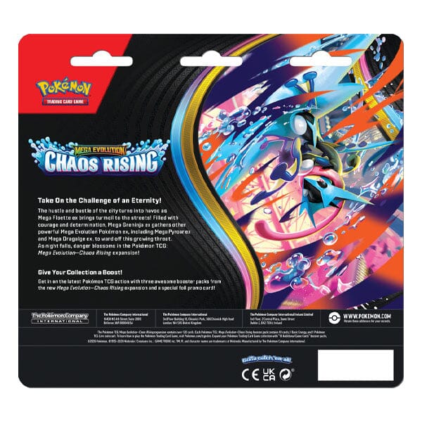 Pokémon TCG: ME04 Mega Evolution Chaos Rising Three-Booster Blister