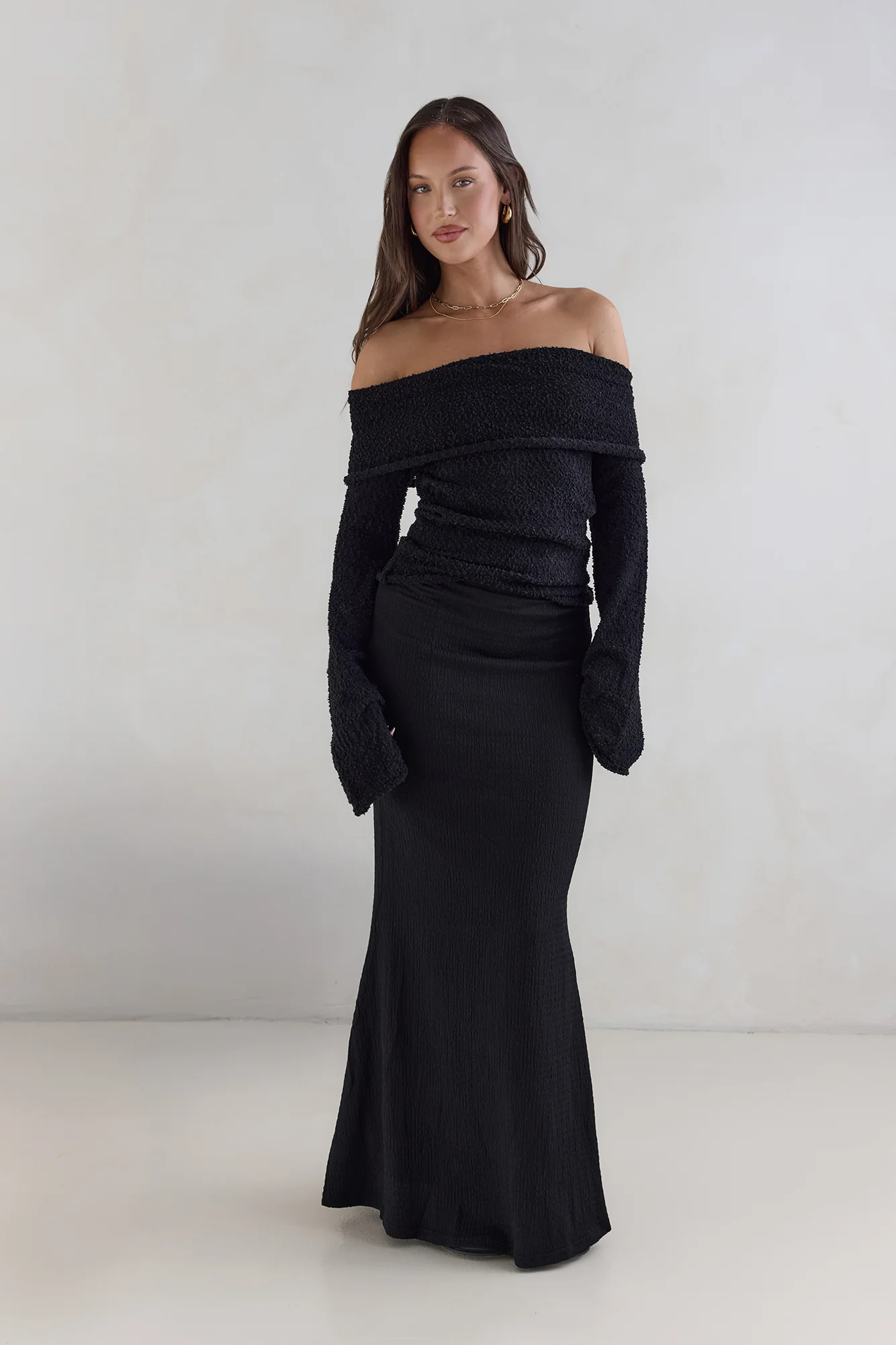First Class Fantasy Off Shoulder Top Black
