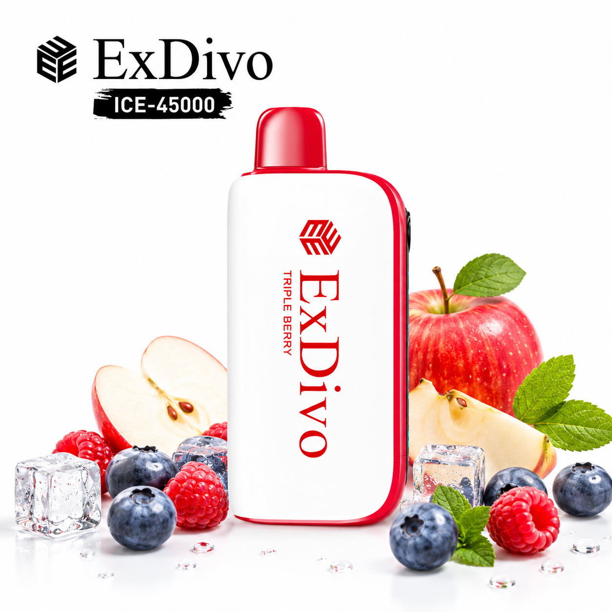 ExDivo Ice Flame Vape 45000 Puffs——TRIPLE BERRY
