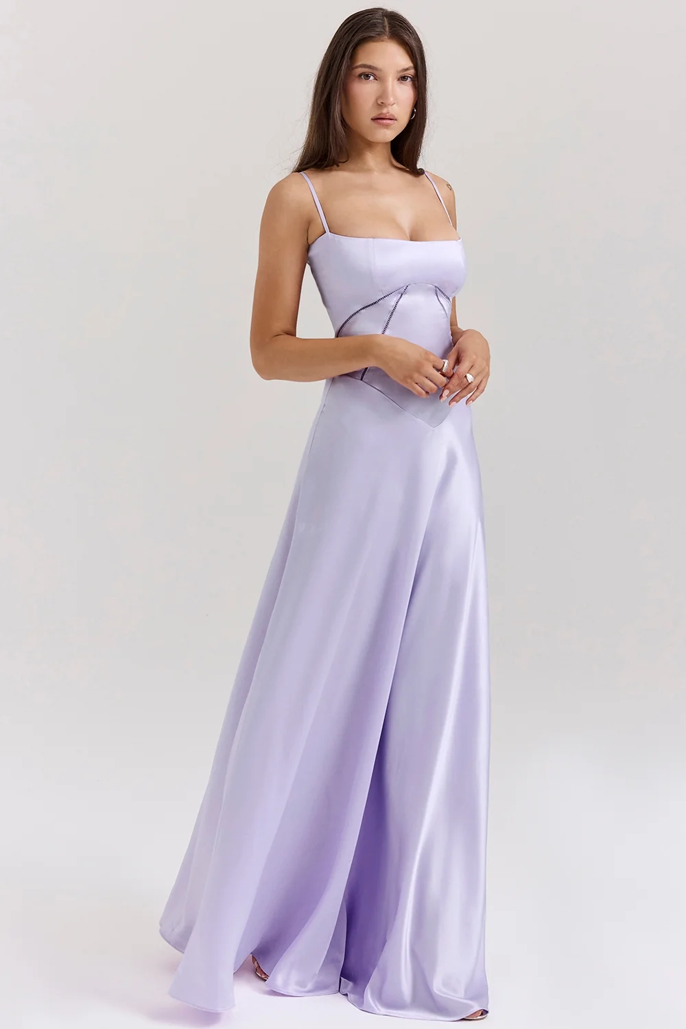 Orchid Lace Up Maxi Dress