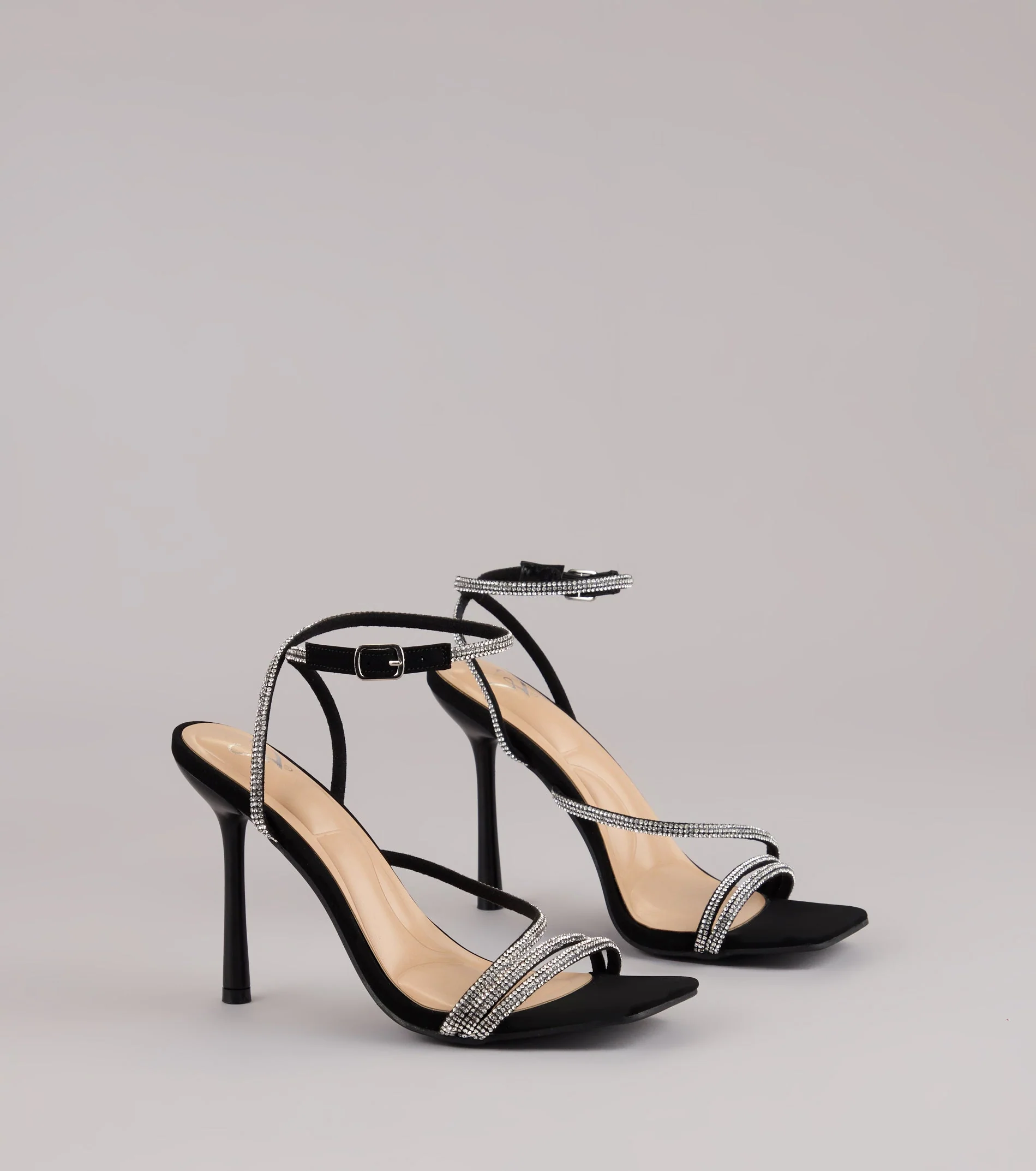 Strut With Glamour Rhinestone Stiletto Heels