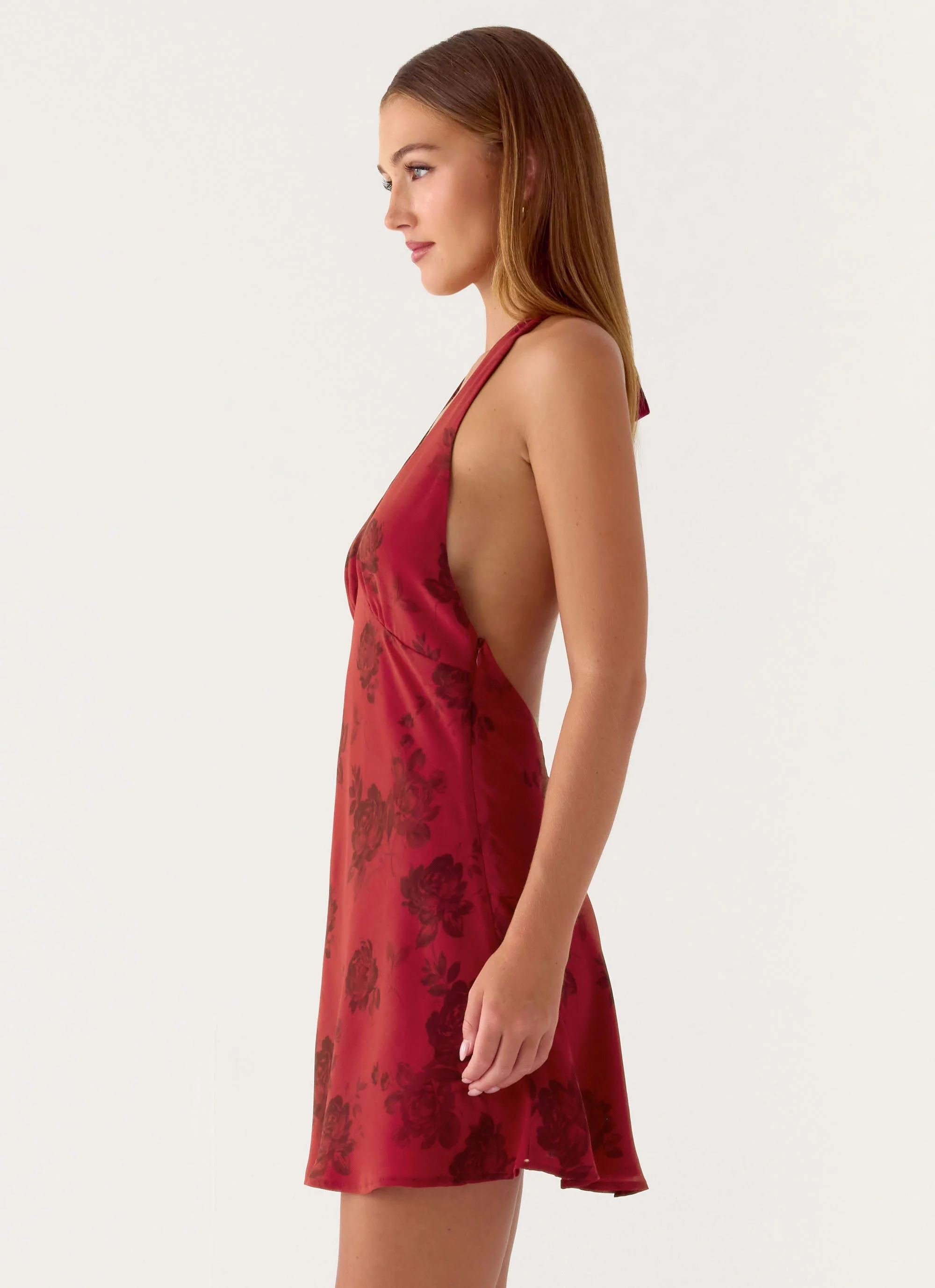 Magnolia Mini Dress - Cherry Rose - luluinthesky