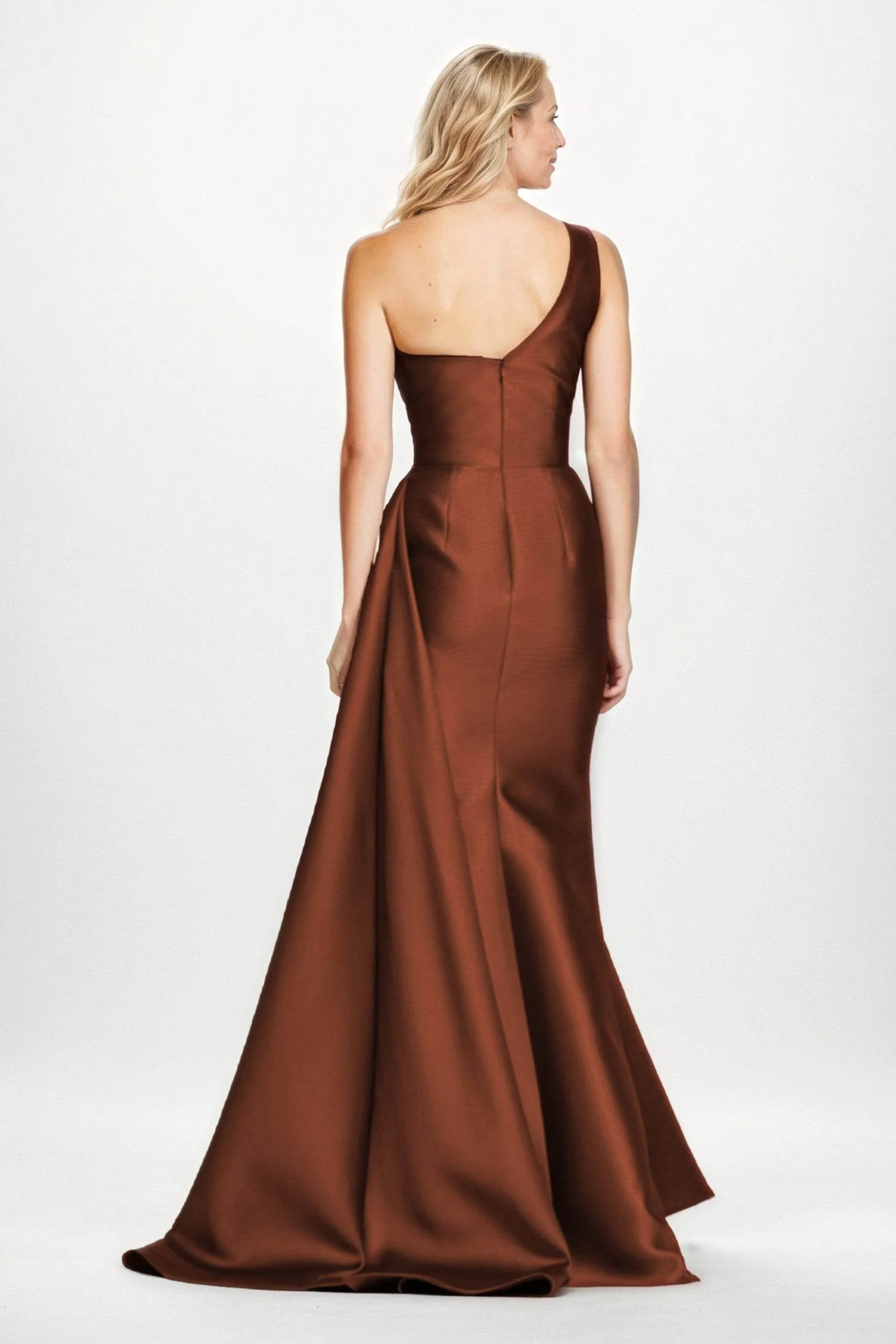 Sheath-Column Maxi Satin Mother of the Bride Dresses CM0410