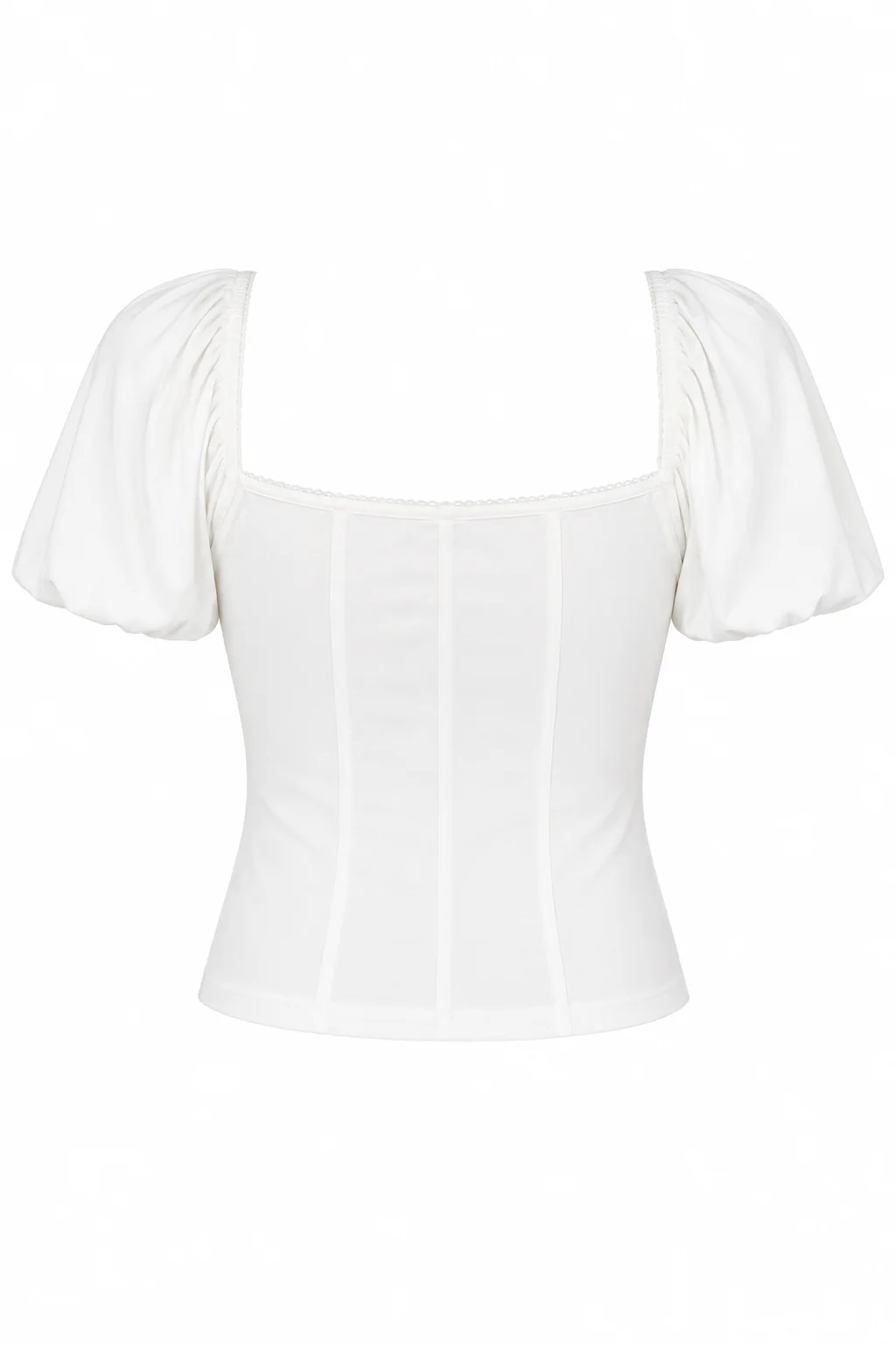 Jersey Knit Puff-Sleeve Top