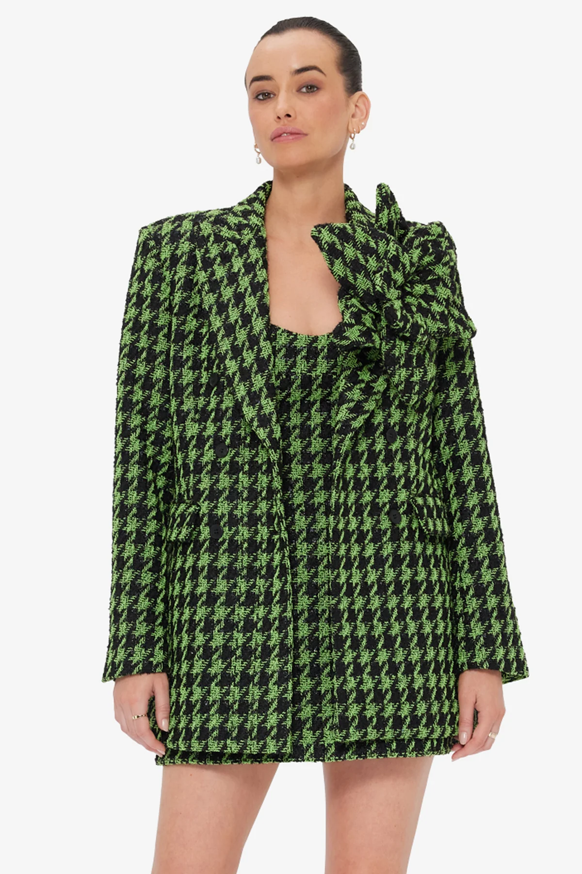 Jazlyn Tweed Blazer - Houndstooth
