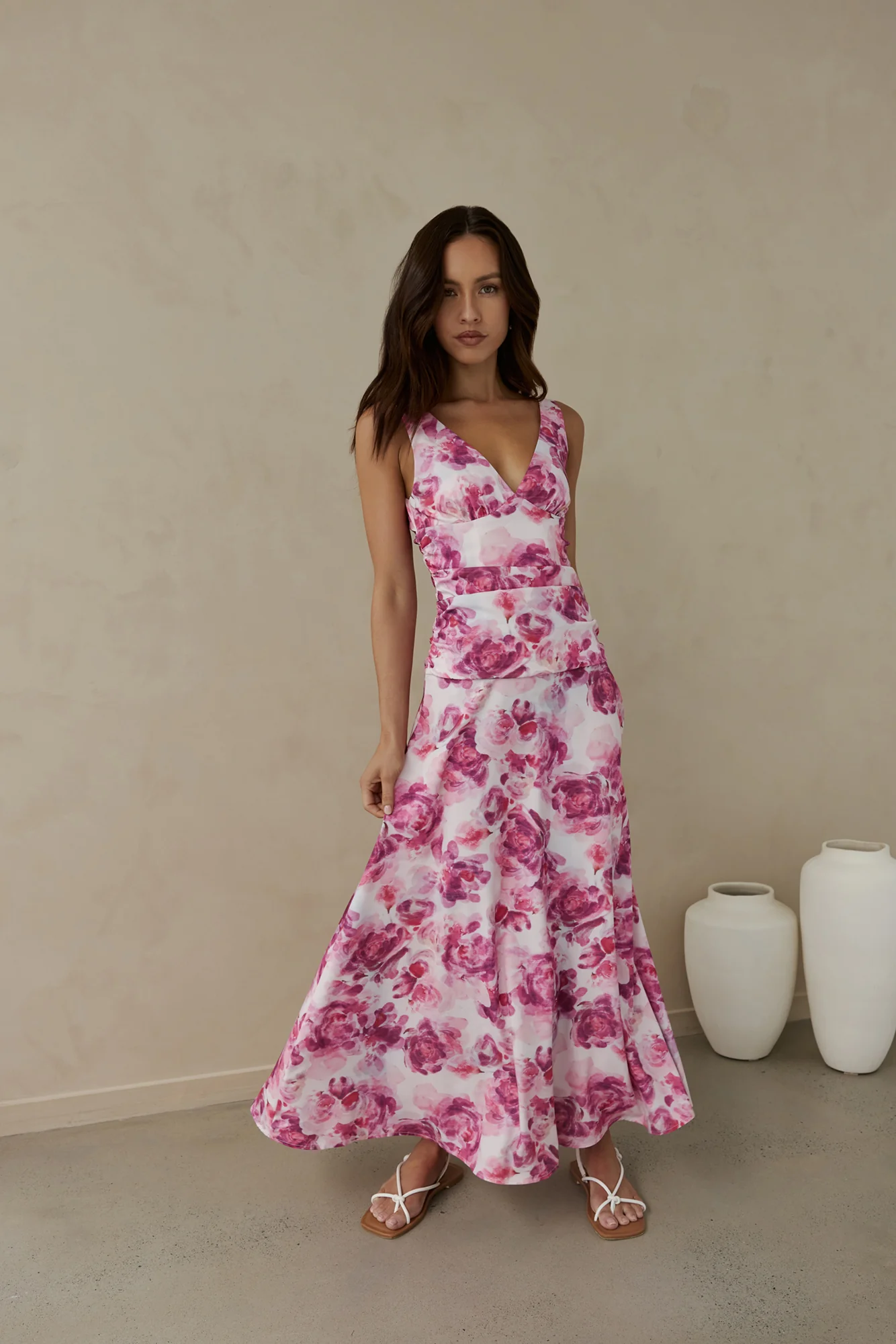 Sunset Palette Maxi Dress Pink