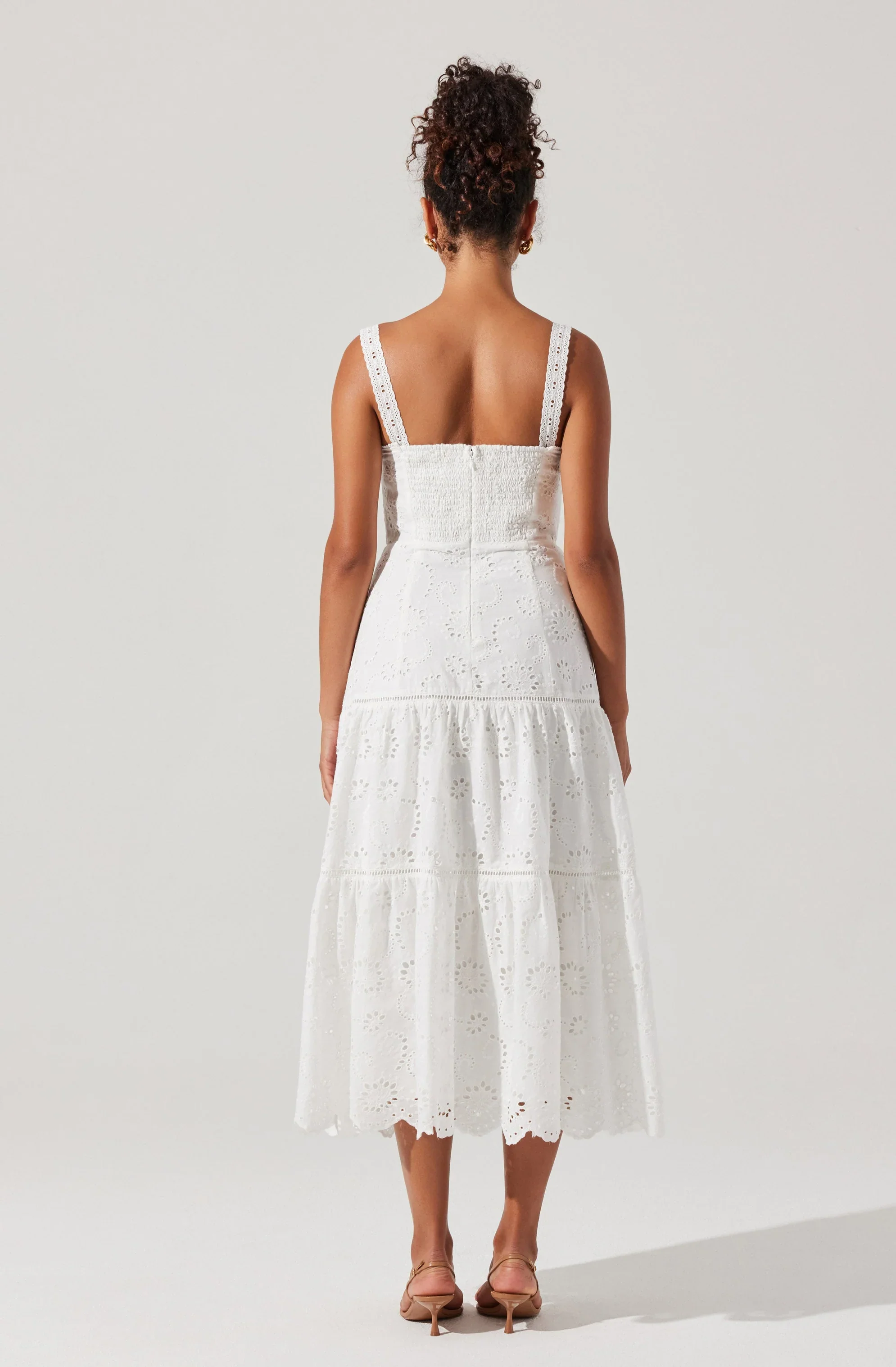 Pellagia Eyelet Midi Dress