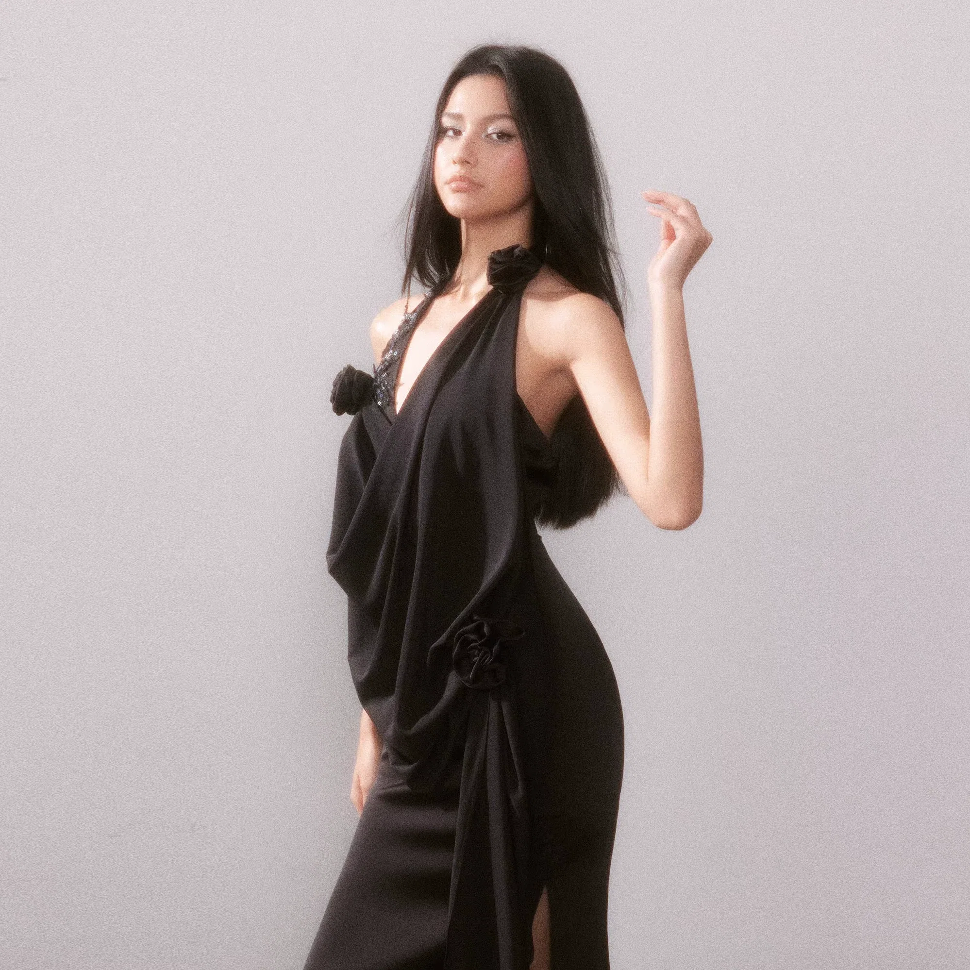 Tyndall Muse Satin Glow Maxi Dress